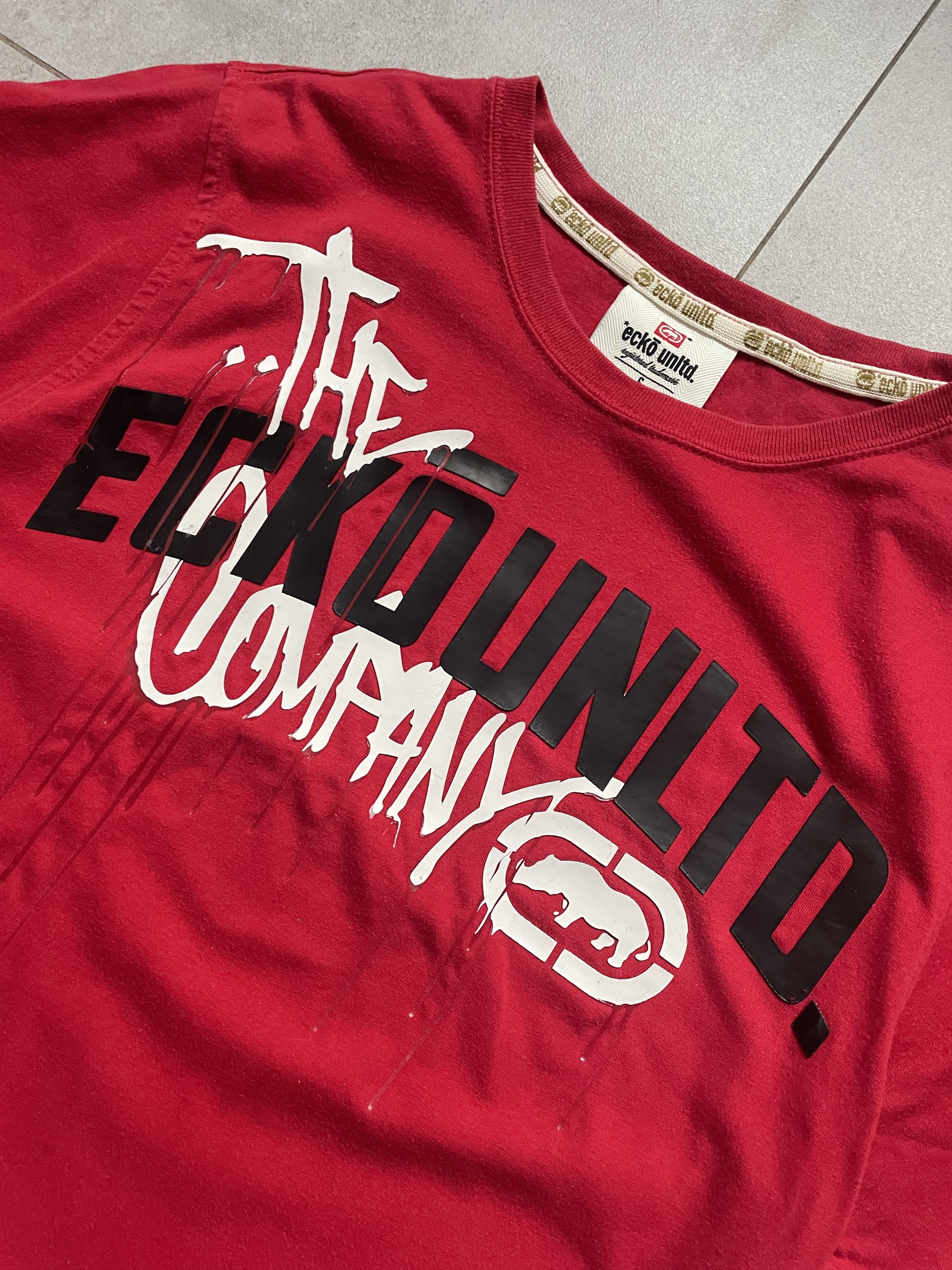 Ecko Unltd. Y2K ECKO UNLTMD UNLIMITED RED LOGO TSHIRT Size US S / EU 44-46 / 1 - 2 Thumbnail