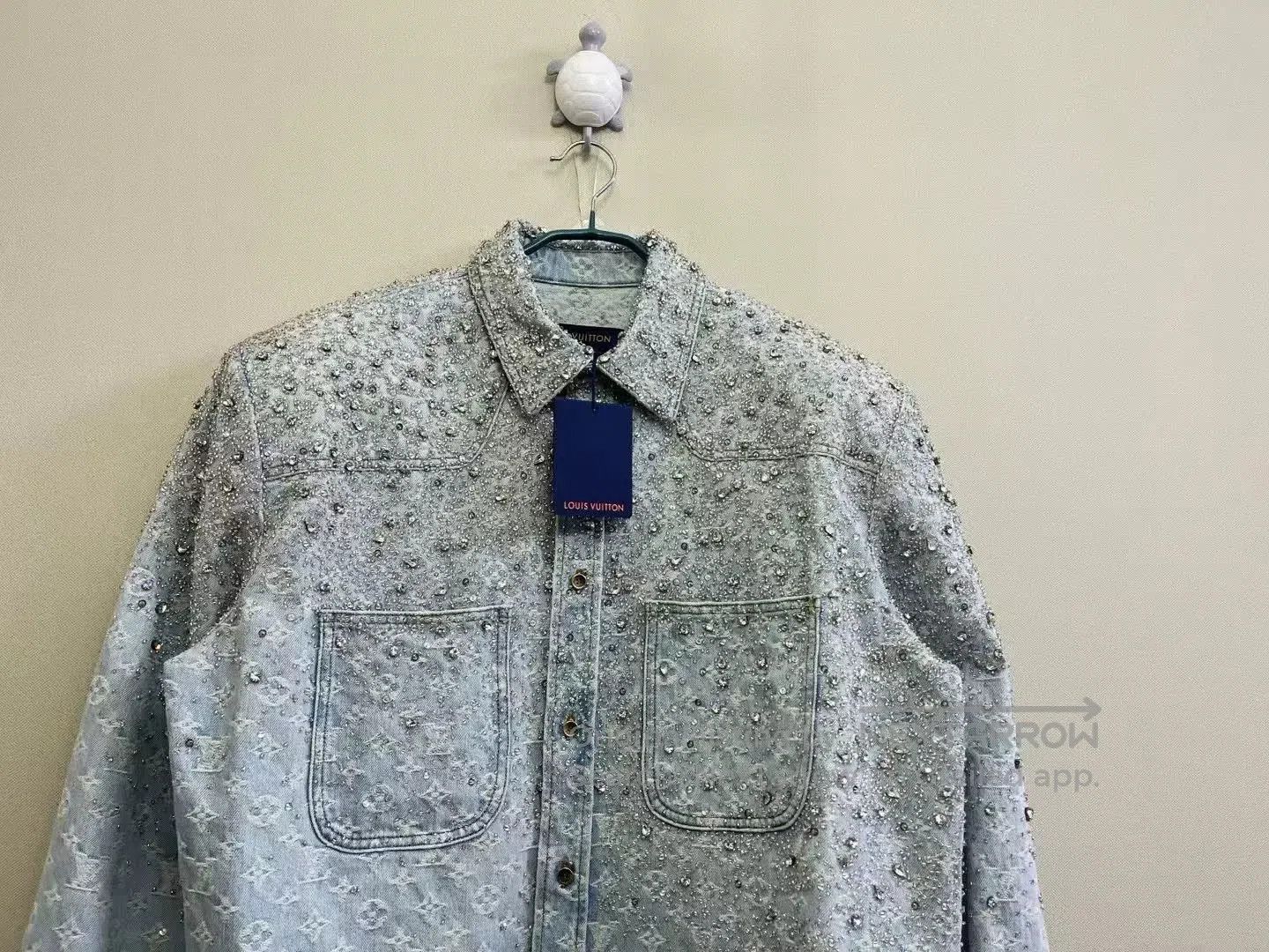 Louis Vuitton Louis Vuitton Rhinestone Logo Denim Jacket. Size XXL / US 16-18 / IT 52-54 - 2 Thumbnail