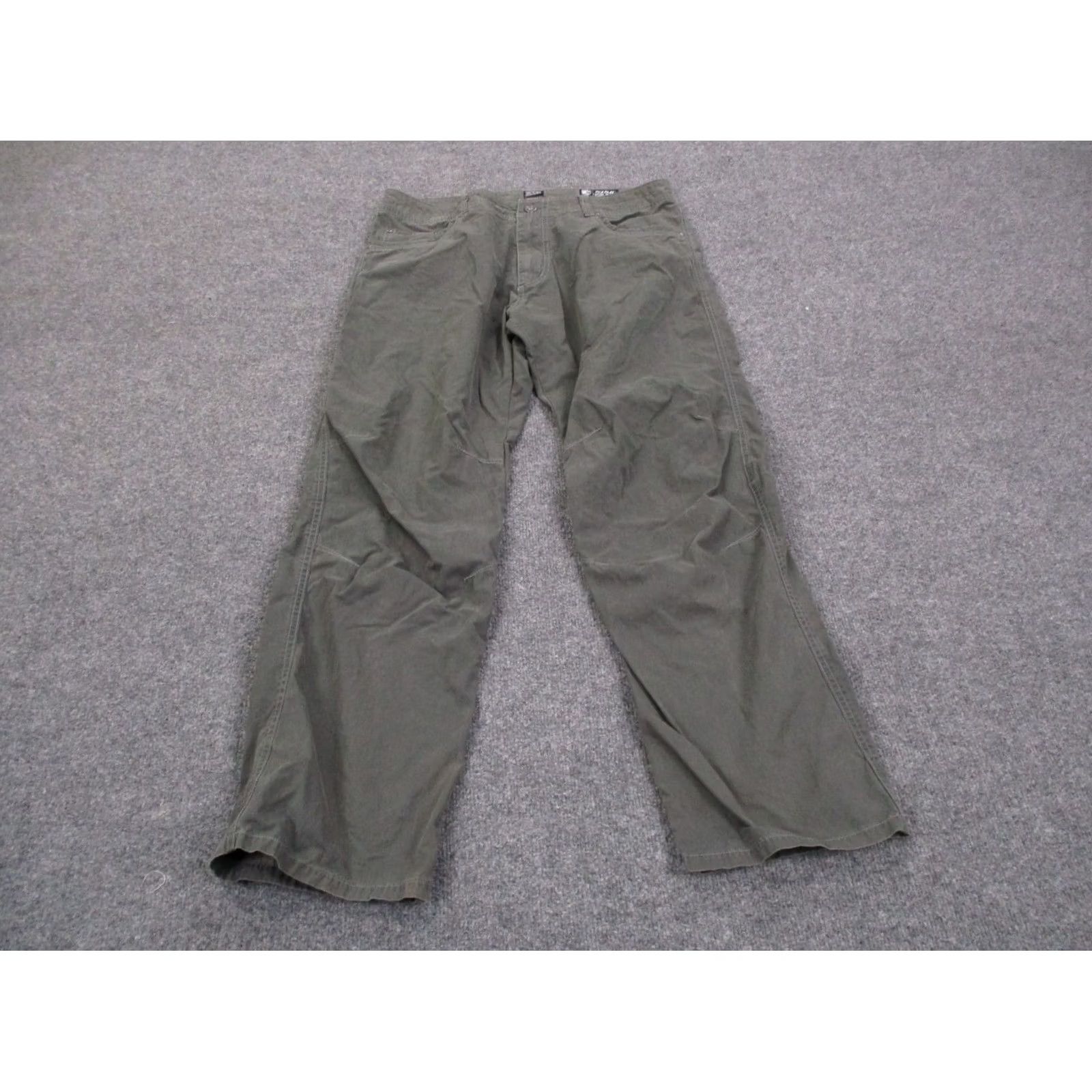 Vintage Kuhl Revolvr Pants Mens 36 X 32 Green Carpenter Pockets Flat Front Regular Size US 36 / EU 52 - 2 Thumbnail