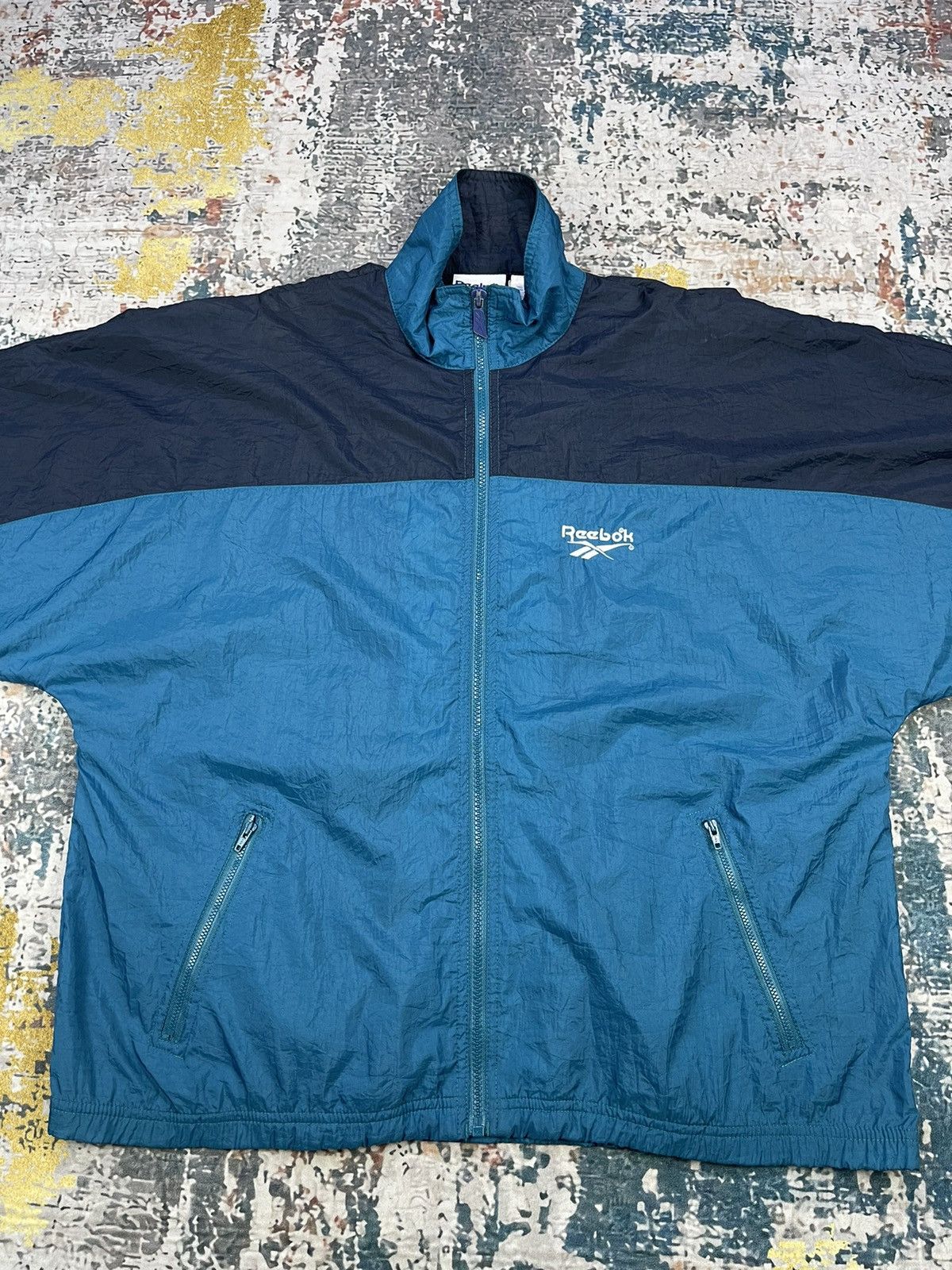 Reebok Vintage Reebok Back Hit Logo Nylon Windbreaker Size US S / EU 44-46 / 1 - 8 Thumbnail