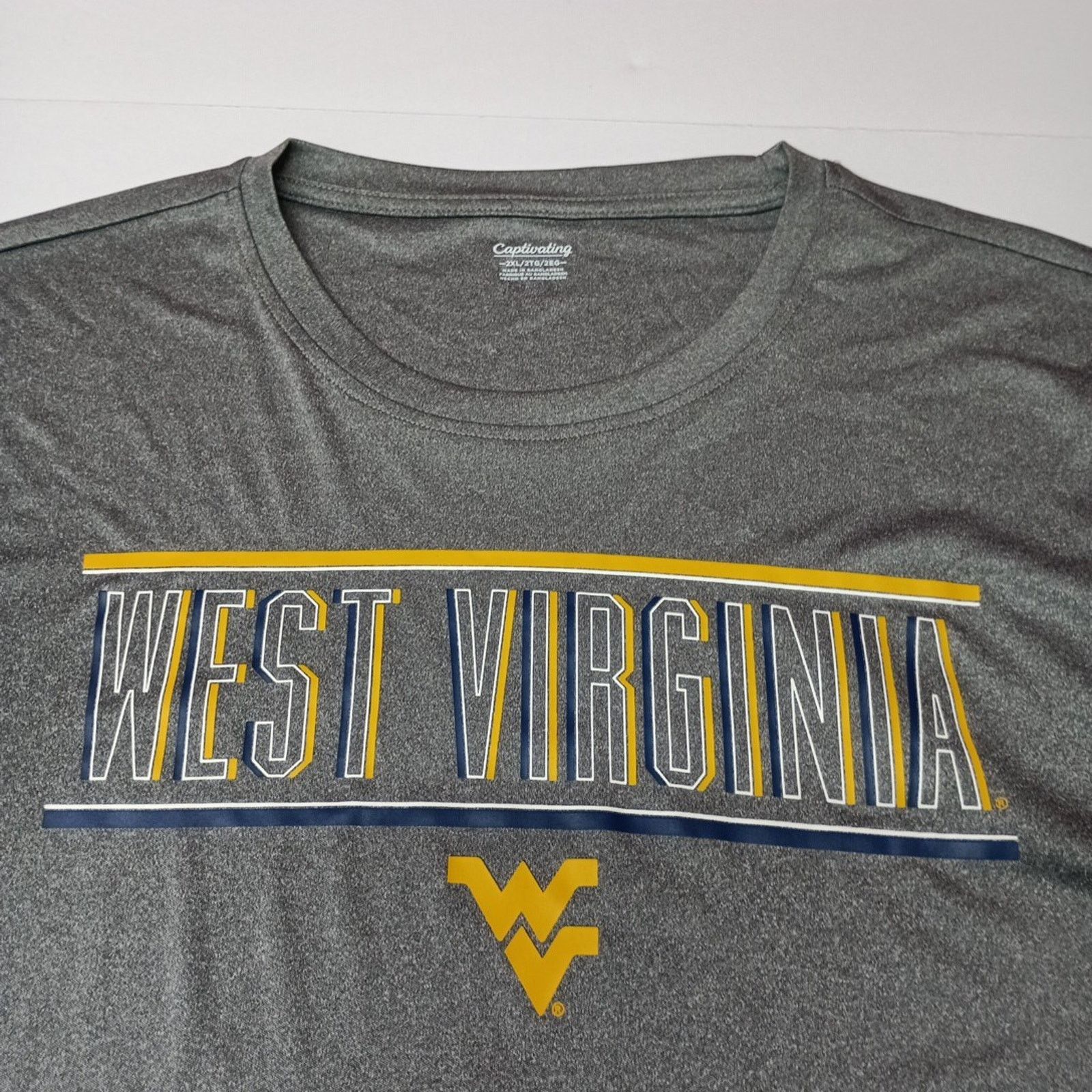 Other West Virginia Athletics Men's 2XL XXL Shirt Gray Captivating Size US XXL / EU 58 / 5 - 2 Thumbnail