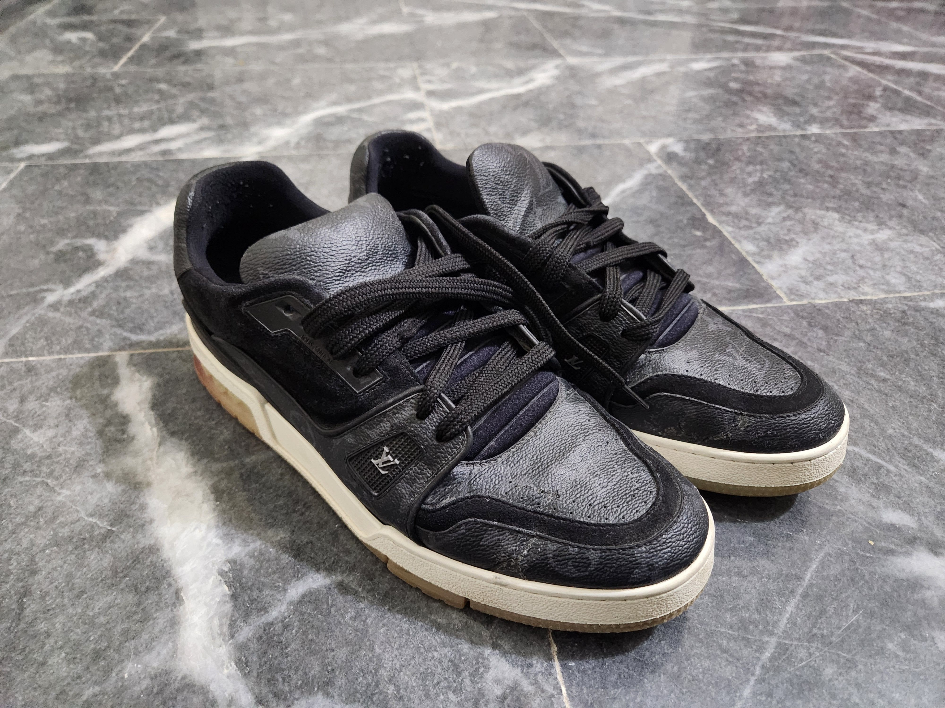 Louis Vuitton Louis Vuitton LV Trainer Sneakers – Black (Monogram Sole) Size US 8.5 / EU 41-42 - 14 Thumbnail