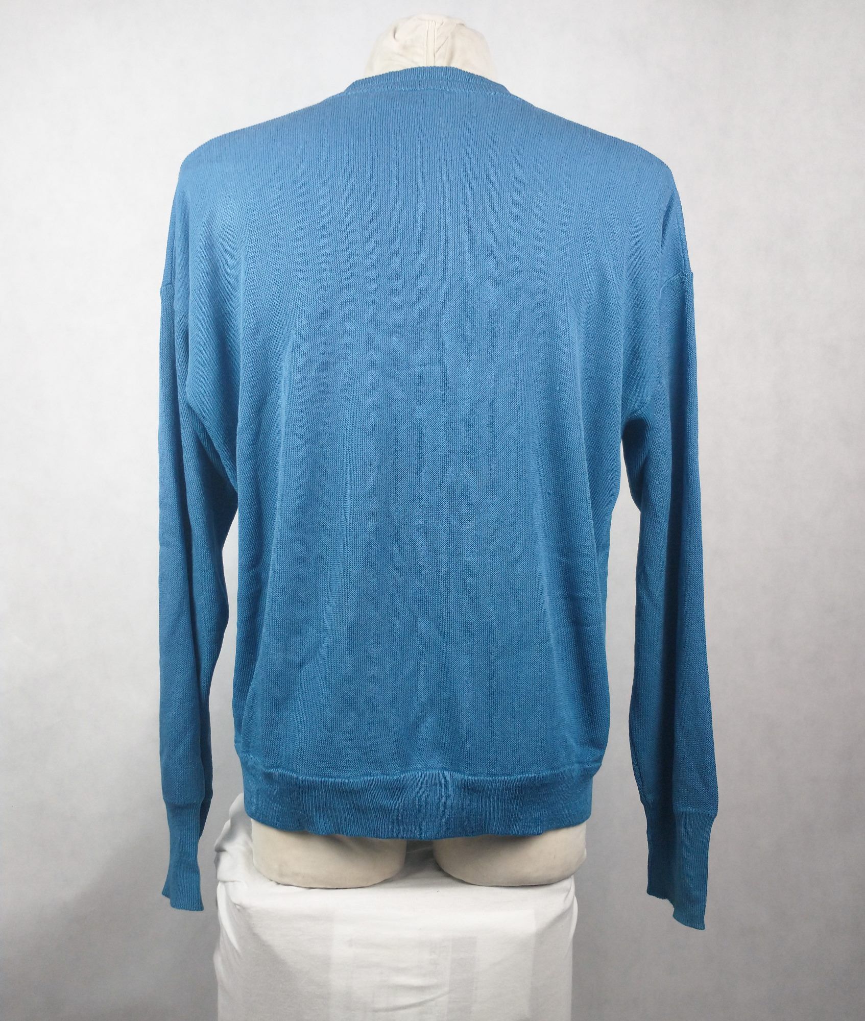 Lacoste Vintage Chemise Lacoste Cardigan Size 6 G Blue Sweater Knit Size US L / EU 52-54 / 3 - 3 Thumbnail