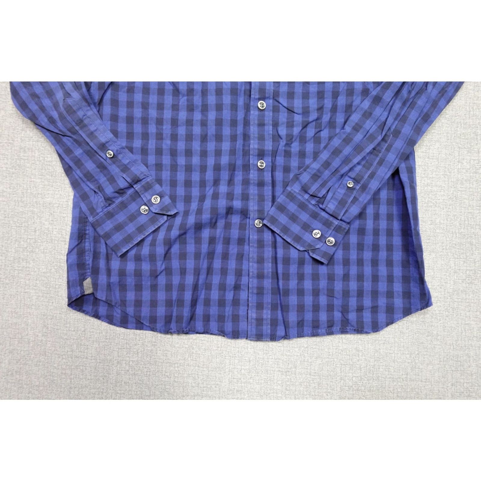Todd Snyder Todd Snyder Button-Up Shirt Mens 15.5 32/33 Blue Plaid 2-Ply Cotton Classic Fit Size US L / EU 52-54 / 3 - 3 Thumbnail