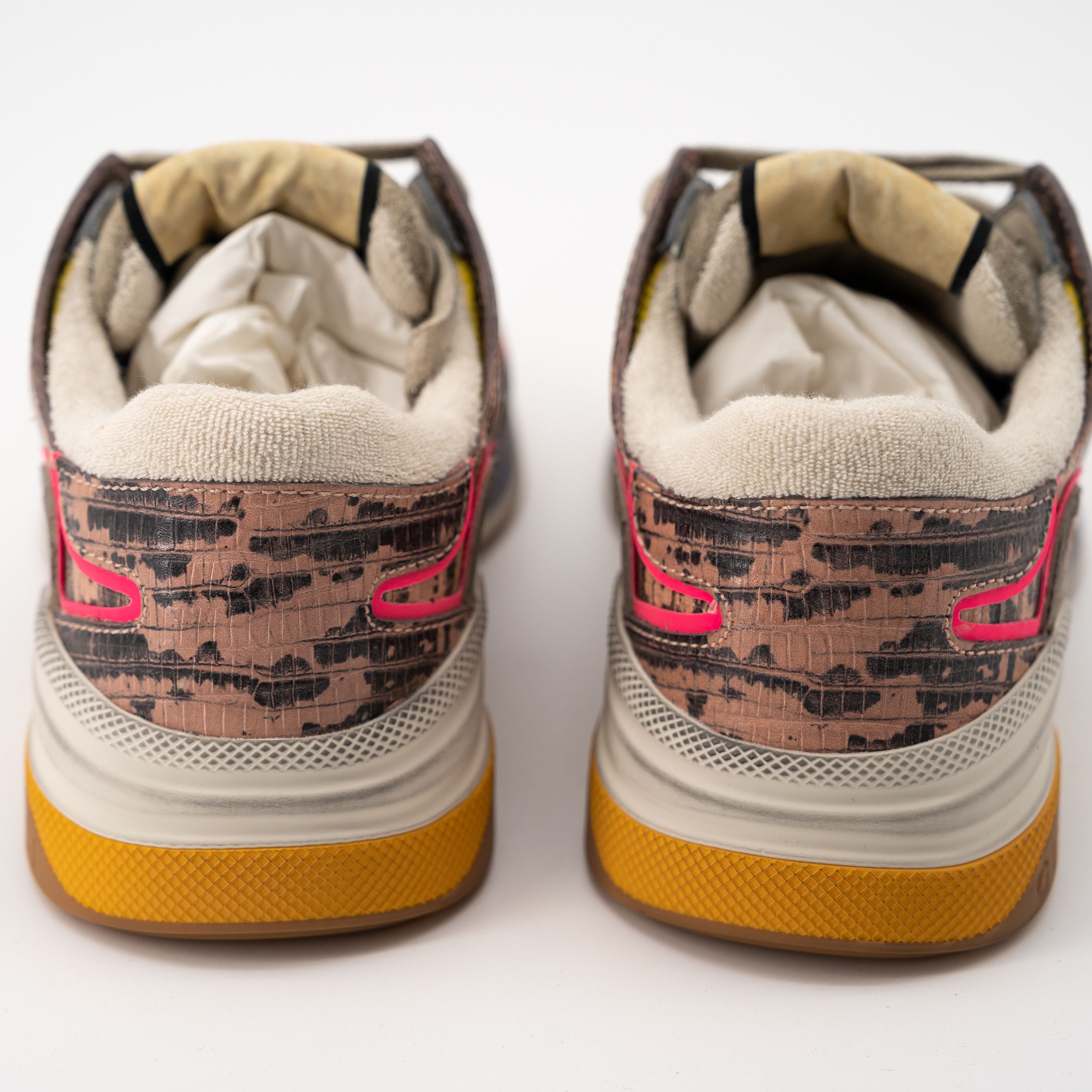 Gucci Size 35.5G - Gucci Ultrapace Pink Orange Yellow Snakeskin Size US 5.5 / IT 35.5 - 3 Thumbnail