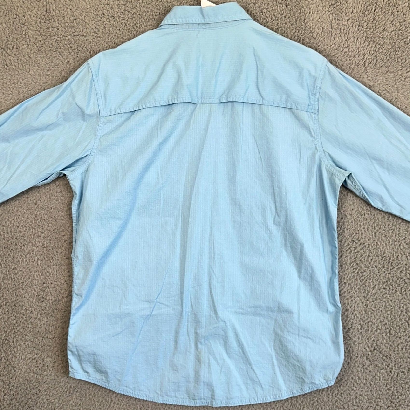 Croft & Barrow Croft Barrow Shirt Mens Medium Blue Quick Dry Ripstop Vented Pockets Hiking Button-Up Shirt Size US M / EU 48-50 / 2 - 2 Thumbnail