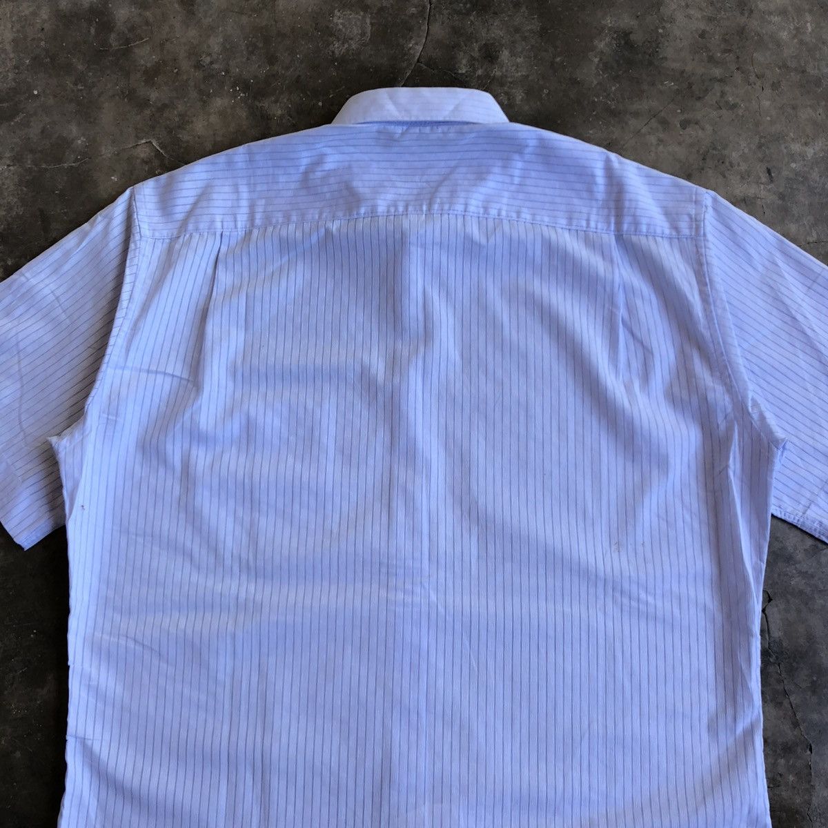 Givenchy 90s Vintage Givenchy Men Stripe Pocket Shirt Blue Luxury Size US XL / EU 56 / 4 - 11 Thumbnail