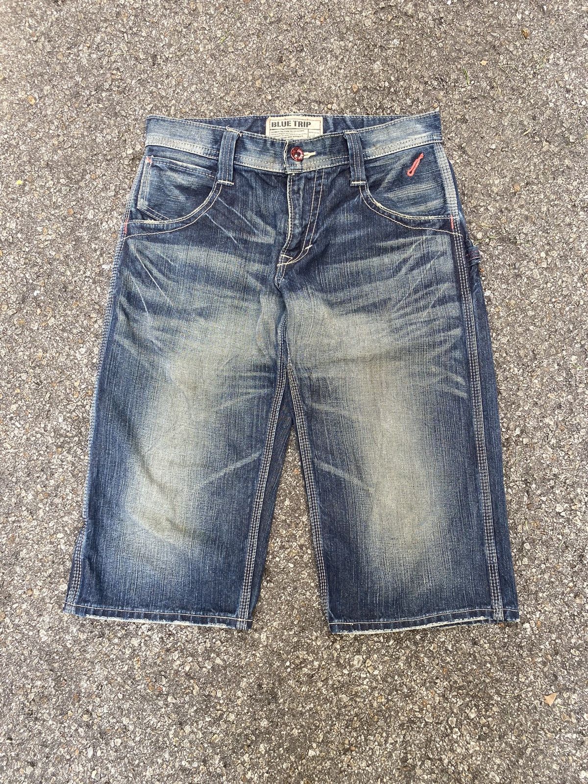 Edwin Jorts Shorts Denim Edwin 503 Blue Trip Jeans Size US 30 / EU 46 - 4 Thumbnail