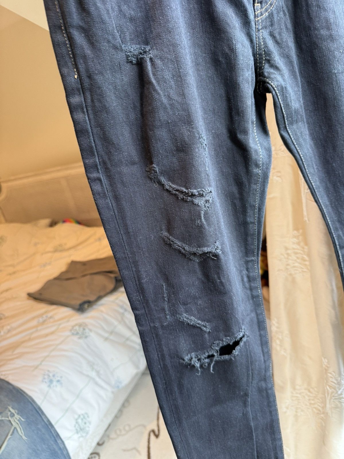 Saint Laurent Paris SS16 Saint Laurent surf sound crash trash black ripped jeans Size US 30 / EU 46 - 20 Thumbnail