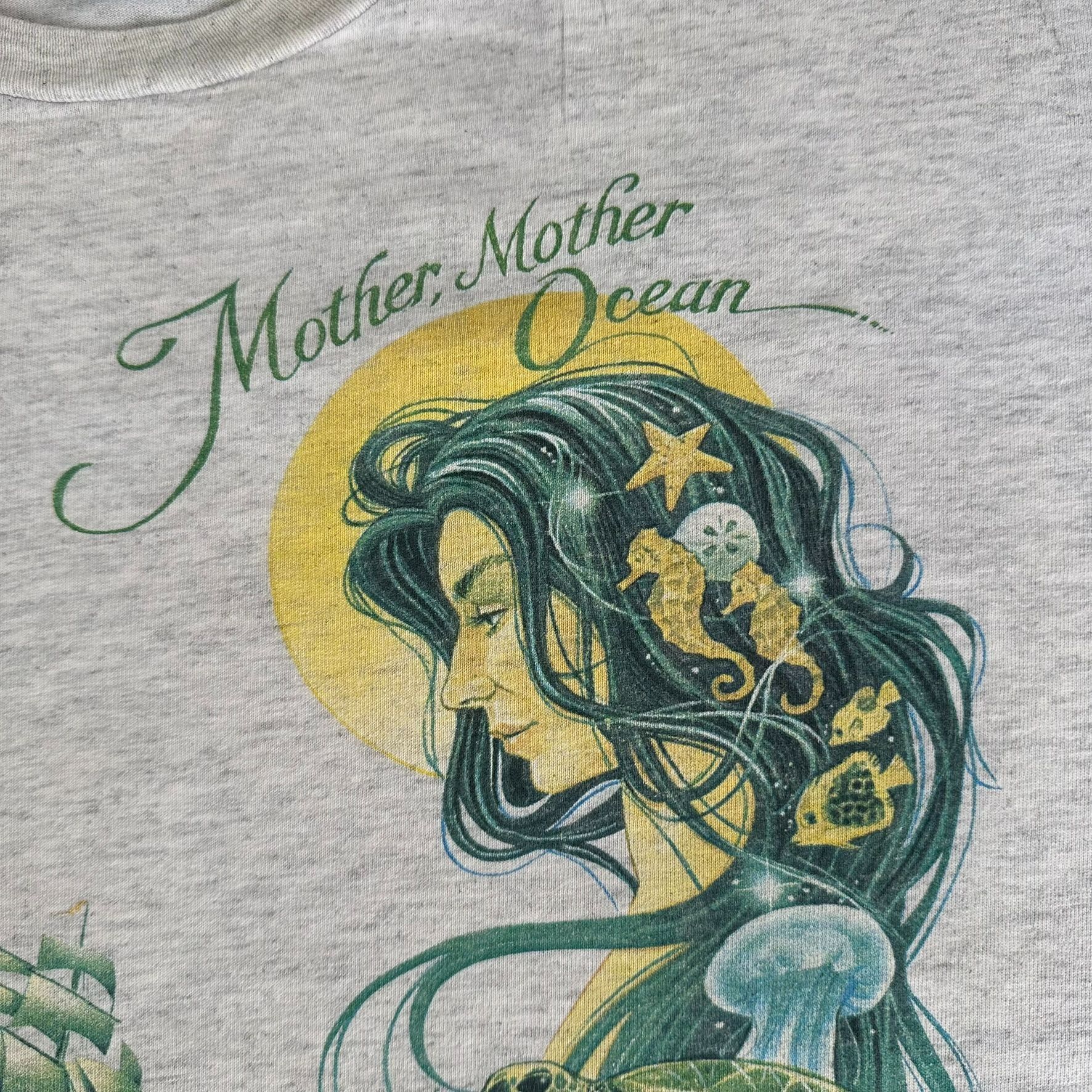 Vintage Vintage 90s Jimmy Buffett Mother Ocean T-Shirt Pirate Nautic Size US XL / EU 56 / 4 - 4 Thumbnail