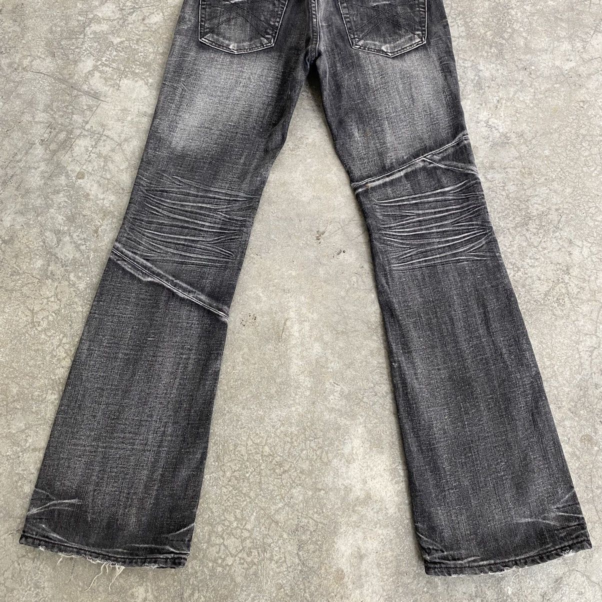 Japanese Brand Edge Rupert Japan Washed Grey Panelled Flared Jeans Size US 30 / EU 46 - 14 Thumbnail