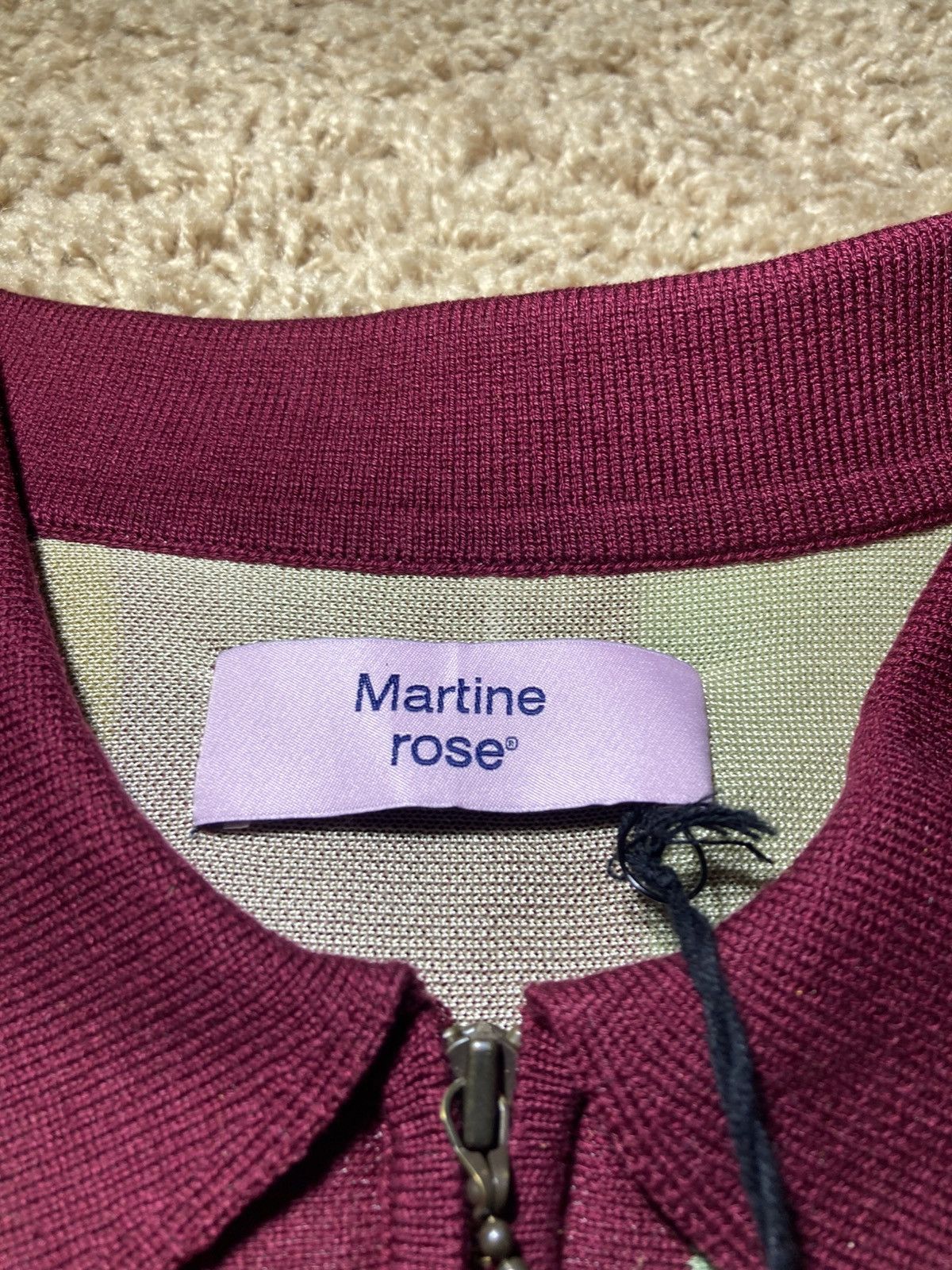 Martine Rose New AW24 Martine Rose Same Logo Silk Blend Zip Knit Polo MR Size US M / EU 48-50 / 2 - 3 Thumbnail