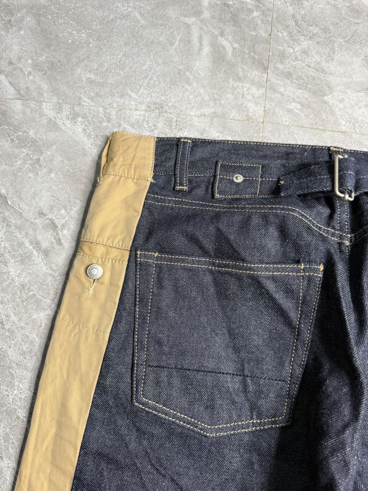 Alexander McQueen Alexander Mcqueen F/W 19 Hybrid Blue Gabardine Panel Jeans Size US 32 / EU 48 - 14 Thumbnail