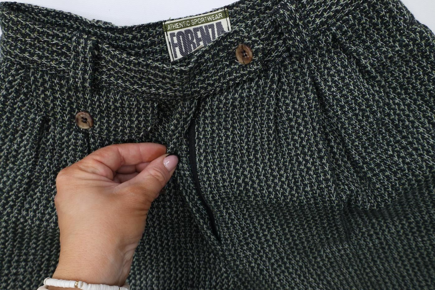 Vintage Vintage 90s Streetwear Knit High Waisted Chino Pants Green Size 27" / US 4 / IT 40 - 6 Thumbnail