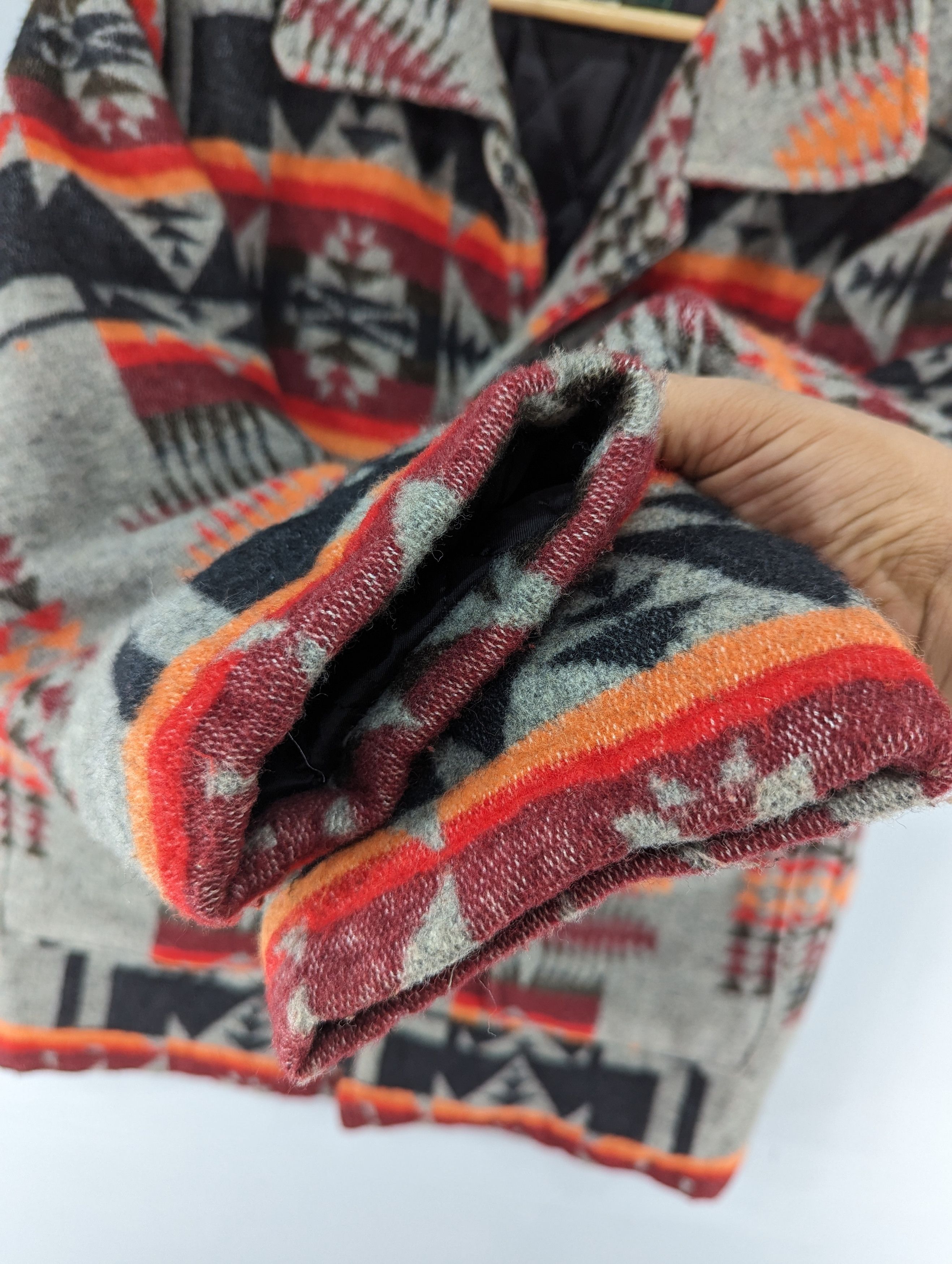 Vintage Vintage Monti Half Aztec Wool Quilted Button Jacket Size US M / EU 48-50 / 2 - 7 Thumbnail