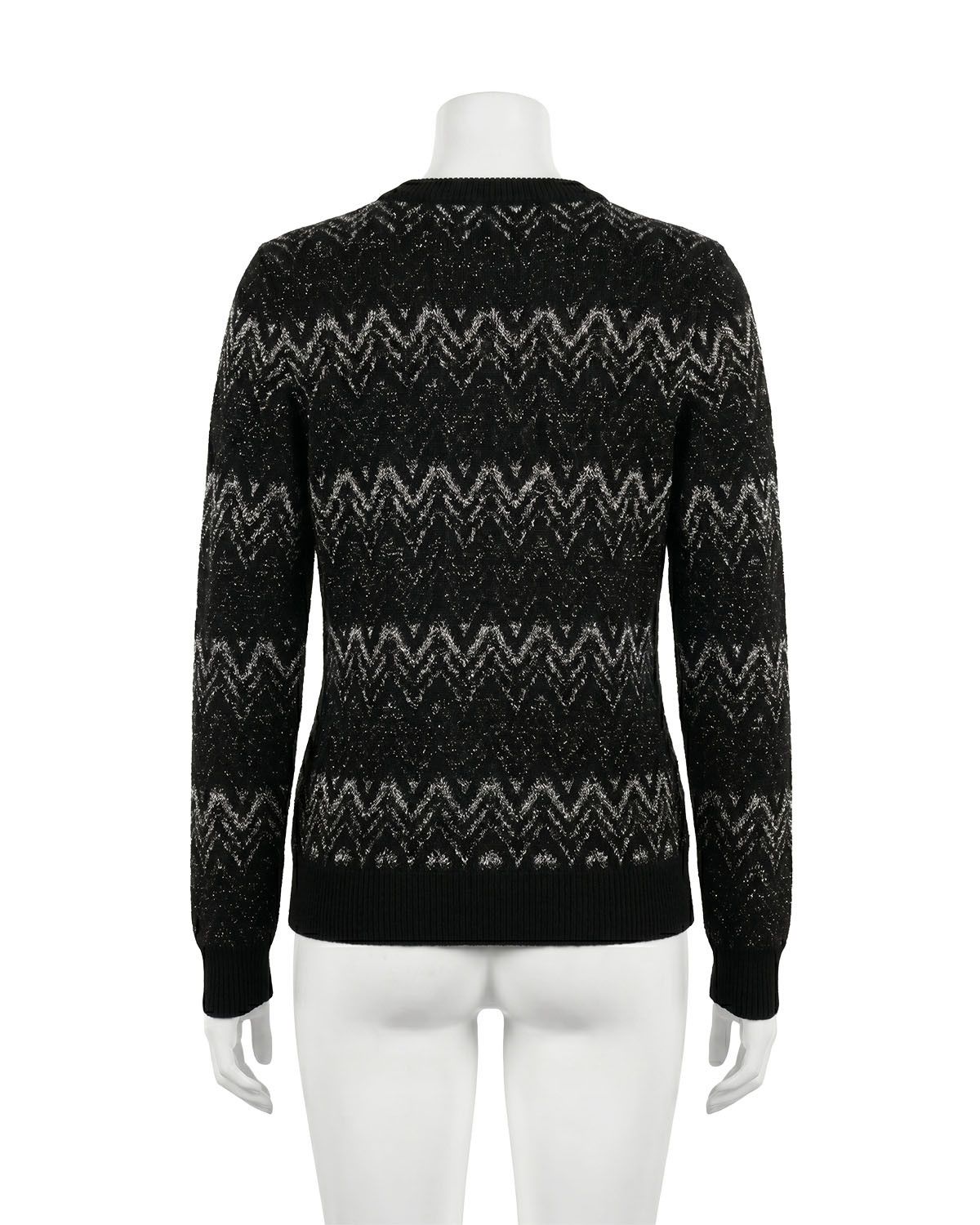 Saint Laurent Paris Saint Laurent Lurex Zigzag Sweater - FW19 Size US XS / EU 42 / 0 - 4 Thumbnail