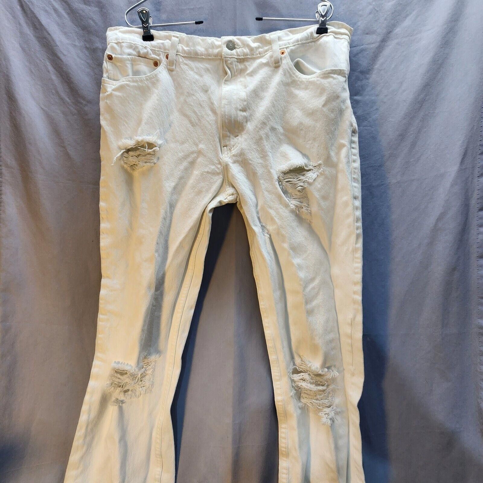 Levi's Levi's 511 White Distressed Jeans Mens 38x34 Size US 38 / EU 54 - 1 Thumbnail
