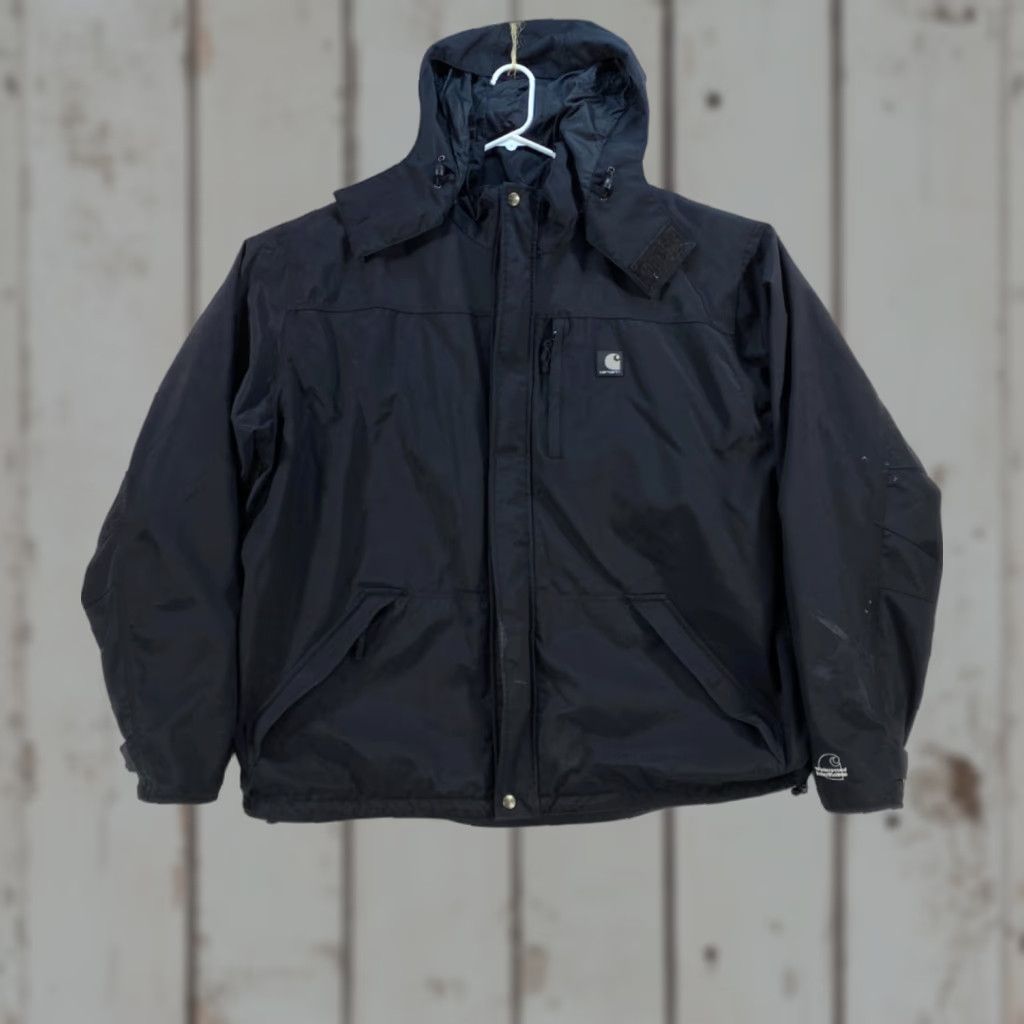 Carhartt VINTAGE Carhartt Jacket Shoreline Waterproof Breathable Hooded XL Tall Black Storm Defender - Men - Big & Tall - Black Weatherproof Jacket Size US XL / EU 56 / 4 - 1 Thumbnail