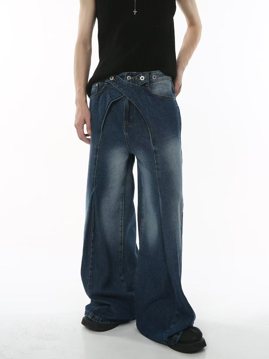 Japanese Brand × Jean High Street Deconstructed Crop Design Relaxed Jeans Size US 32 / EU 48 - 4 Thumbnail