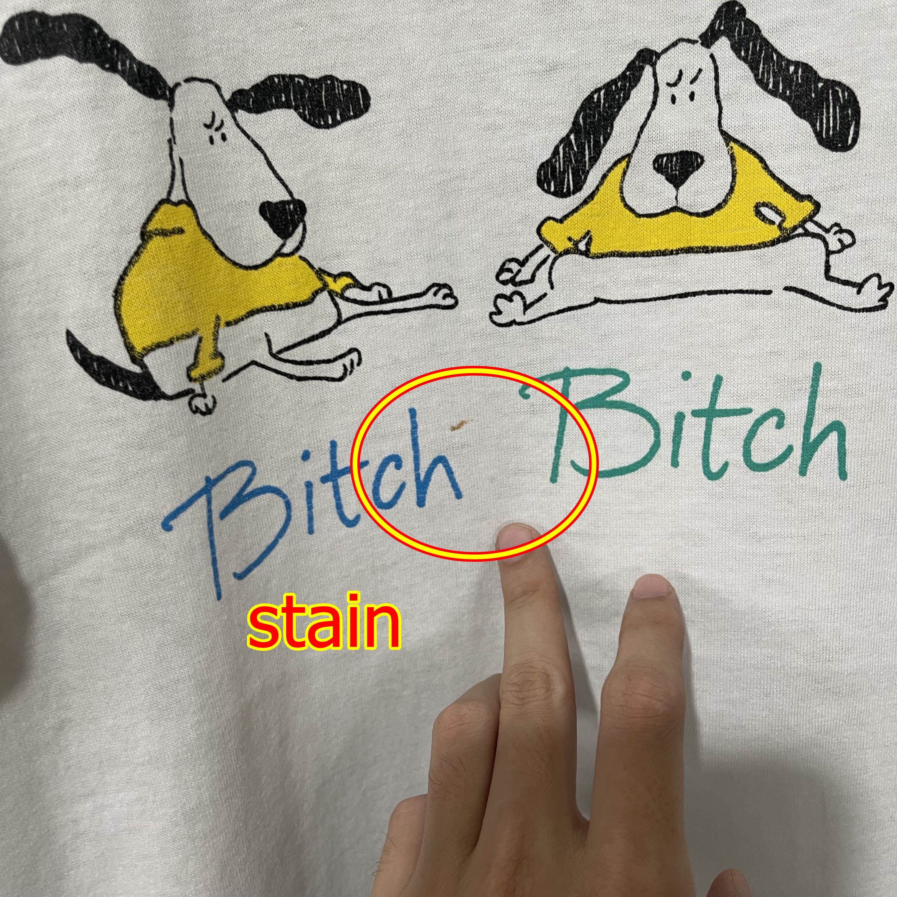 Vintage Vintage 90s Bitch Dog T-Shirt Size US L / EU 52-54 / 3 - 7 Thumbnail