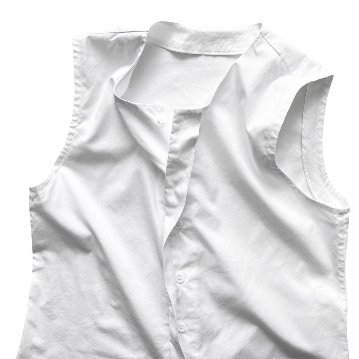 Y's × Yohji Yamamoto Y’s Sleeveless Cotton White Size M / US 6-8 / IT 42-44 - 4 Thumbnail