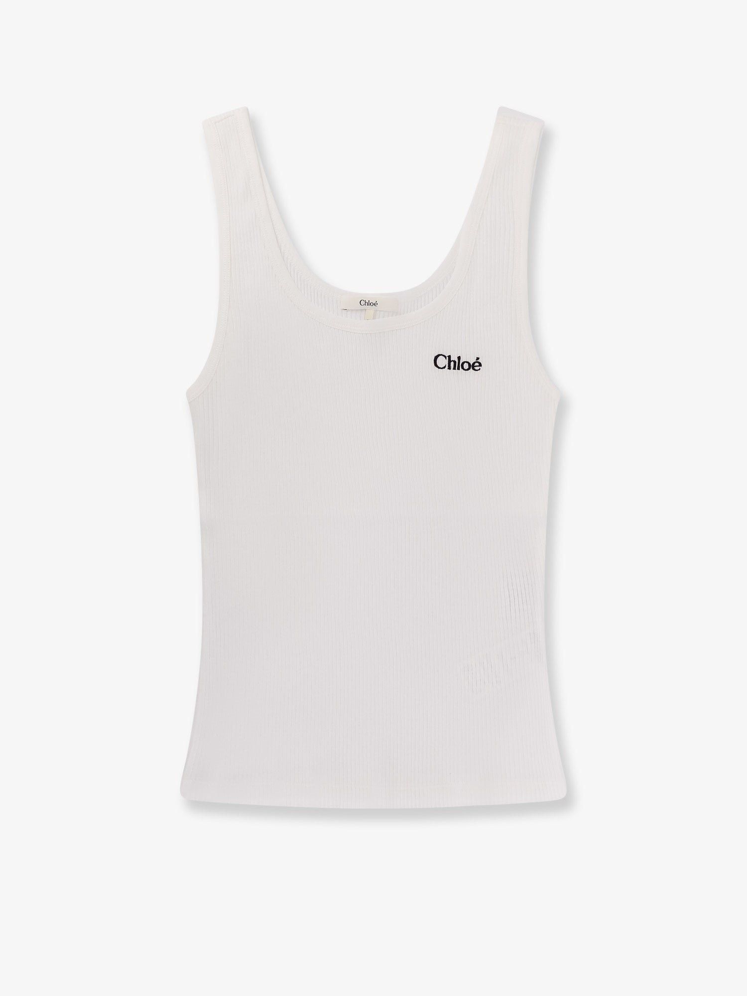 Chloe Ribbed Cotton Tank Top Size M / US 6-8 / IT 42-44 - 1 Thumbnail