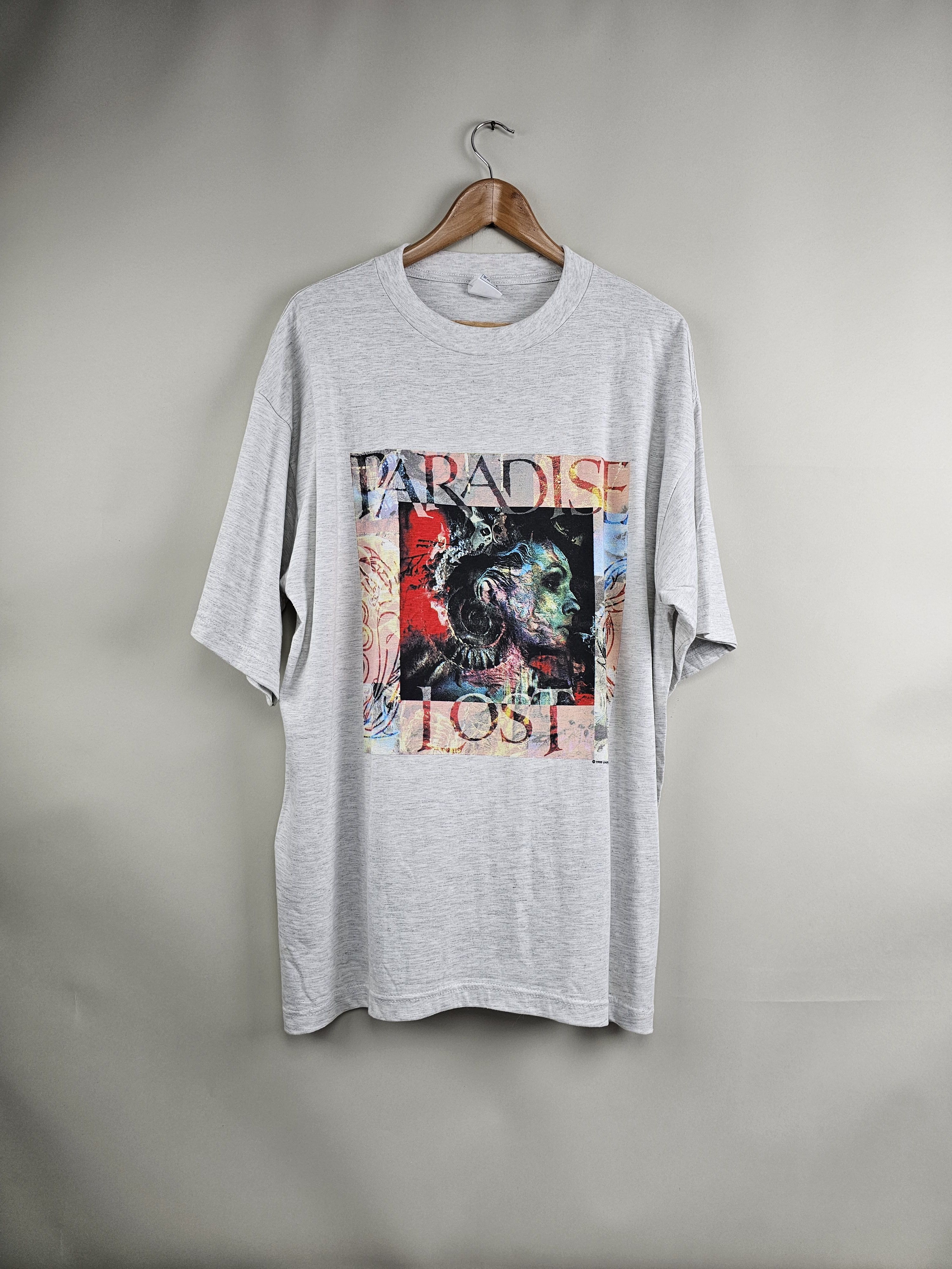 image of Band Tees x Rock Tees 1995 Paradise Lost Draconian Times 90's XL 24" 31" in Grey, Men's