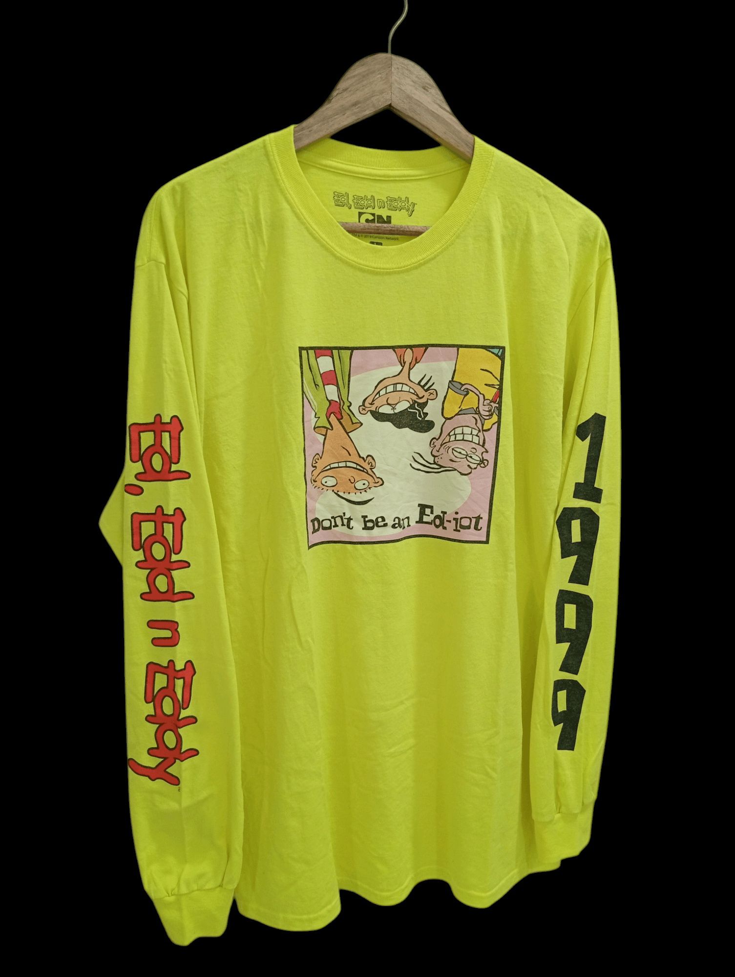 Cartoon Network × Vintage 🔥🔥Ed,Edd N Eddy Don't Be An Ed-iot LS T-Shirt Size US L / EU 52-54 / 3 - 2 Thumbnail