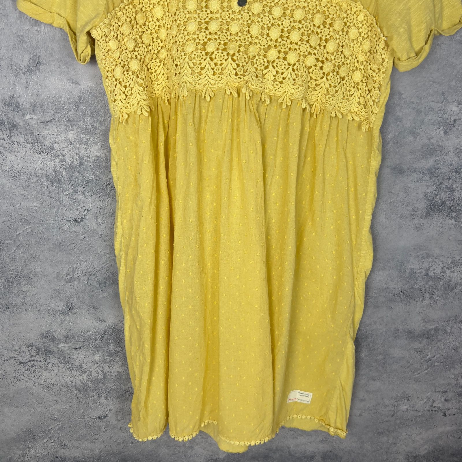 Odd Molly Odd Molly Women’s Dress Size 4 Yellow V-Neck Short Sleeve` Size S / US 4 / IT 40 - 3 Thumbnail