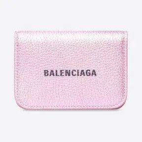 Balenciaga oc11z1125 Size: OS / Cash Mini Wallet Metallized in Pink Size ONE SIZE - 1 Preview