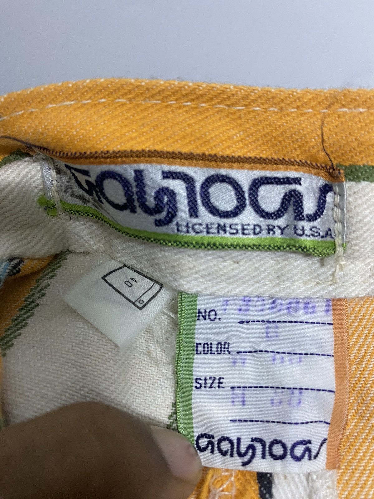 Japanese Brand × Vintage Vintage GAYTOGS Flare Leg Stripes Kicky Craze in Gay Size US 28 / EU 44 - 19 Thumbnail