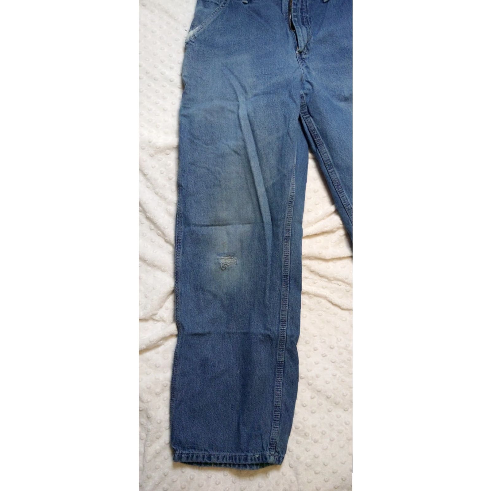 Carhartt Carhartt Jeans Mens Relaxed Fit Blue 30x30 Denim Distressed 5-Pocket Workwear Logo Straight Jeans Mens Size US 30 / EU 46 - 3 Thumbnail