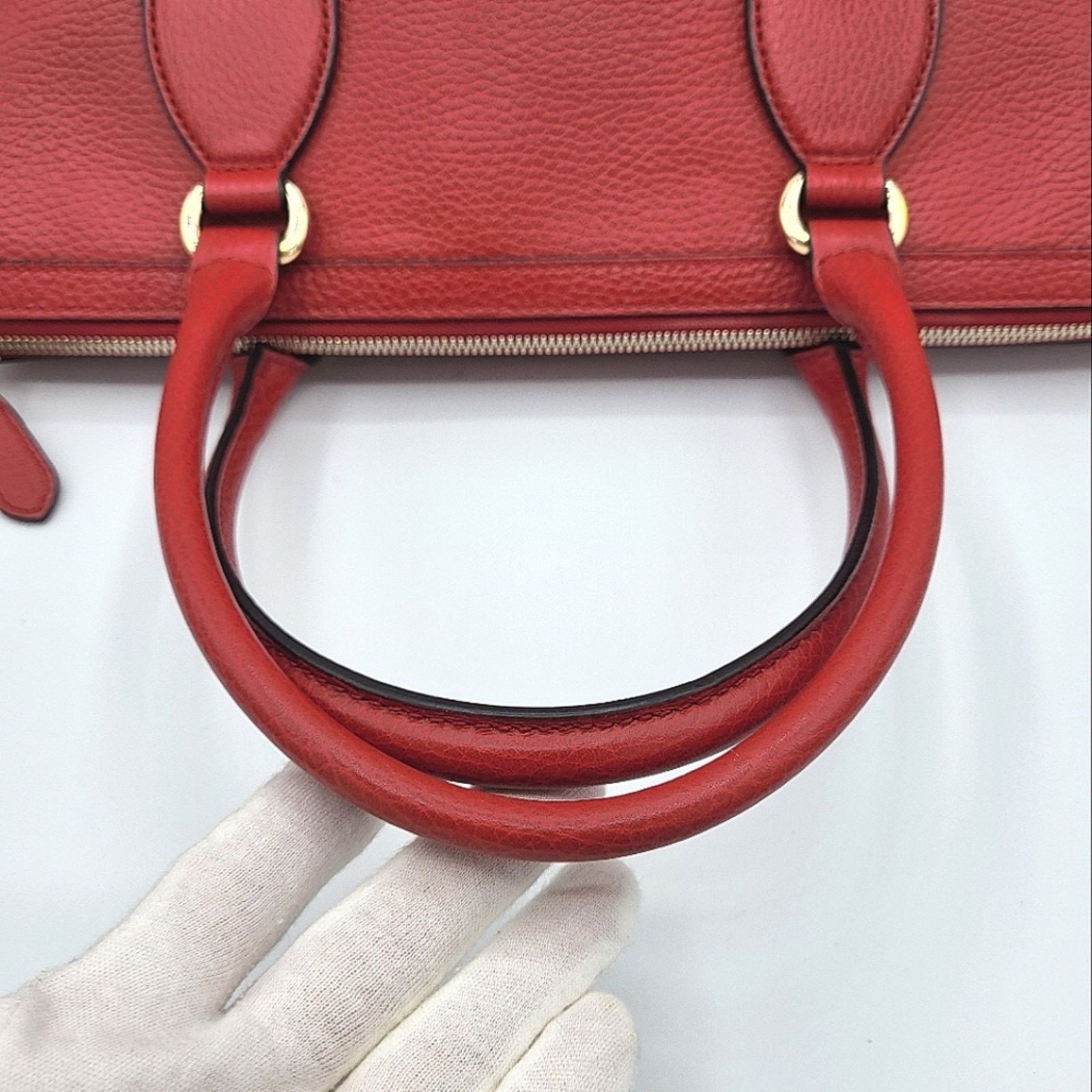 Gucci Gucci Interlocking GG Charm Pebbled Leather Satchel Bag Size ONE SIZE - 8 Thumbnail
