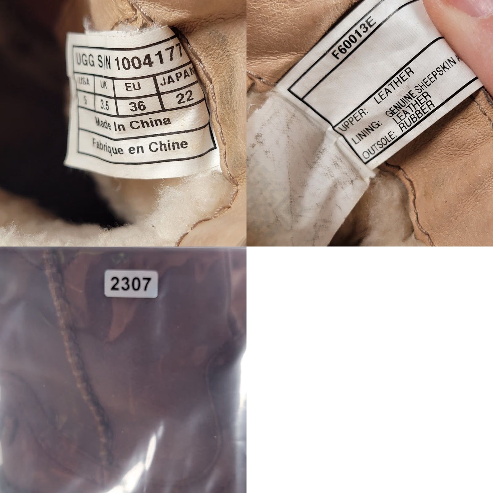 Ugg UGG Boots Womens Size 5 Brown Leather Side Zip Lined Sheepskin Ankle Bootie Size US 5 / IT 35 - 9 Thumbnail