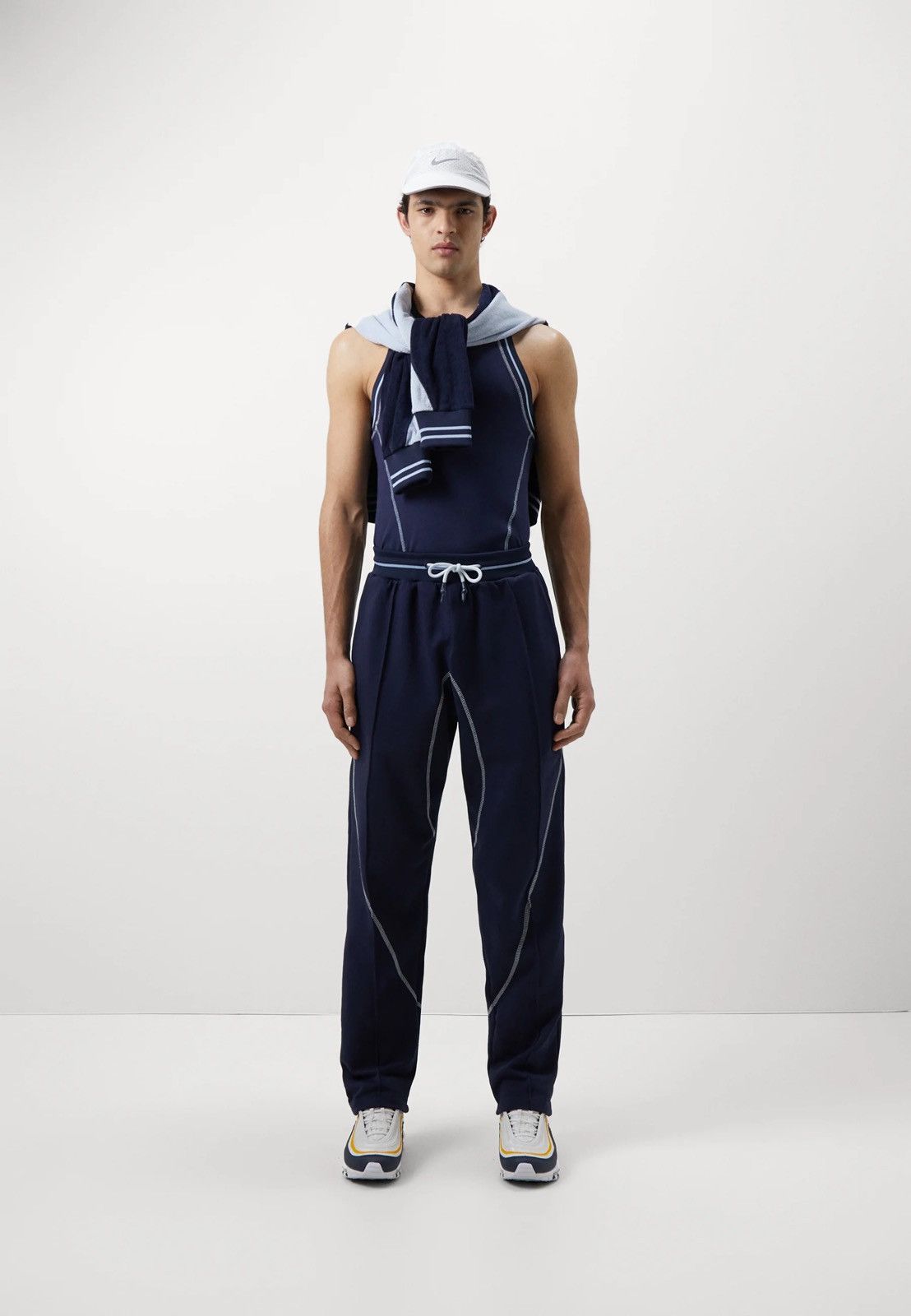 Saul Nash !DS! SS23 Saul Nash Navy Overlock Stitch Lounge Pants Size US 32 / EU 48 - 1 Thumbnail