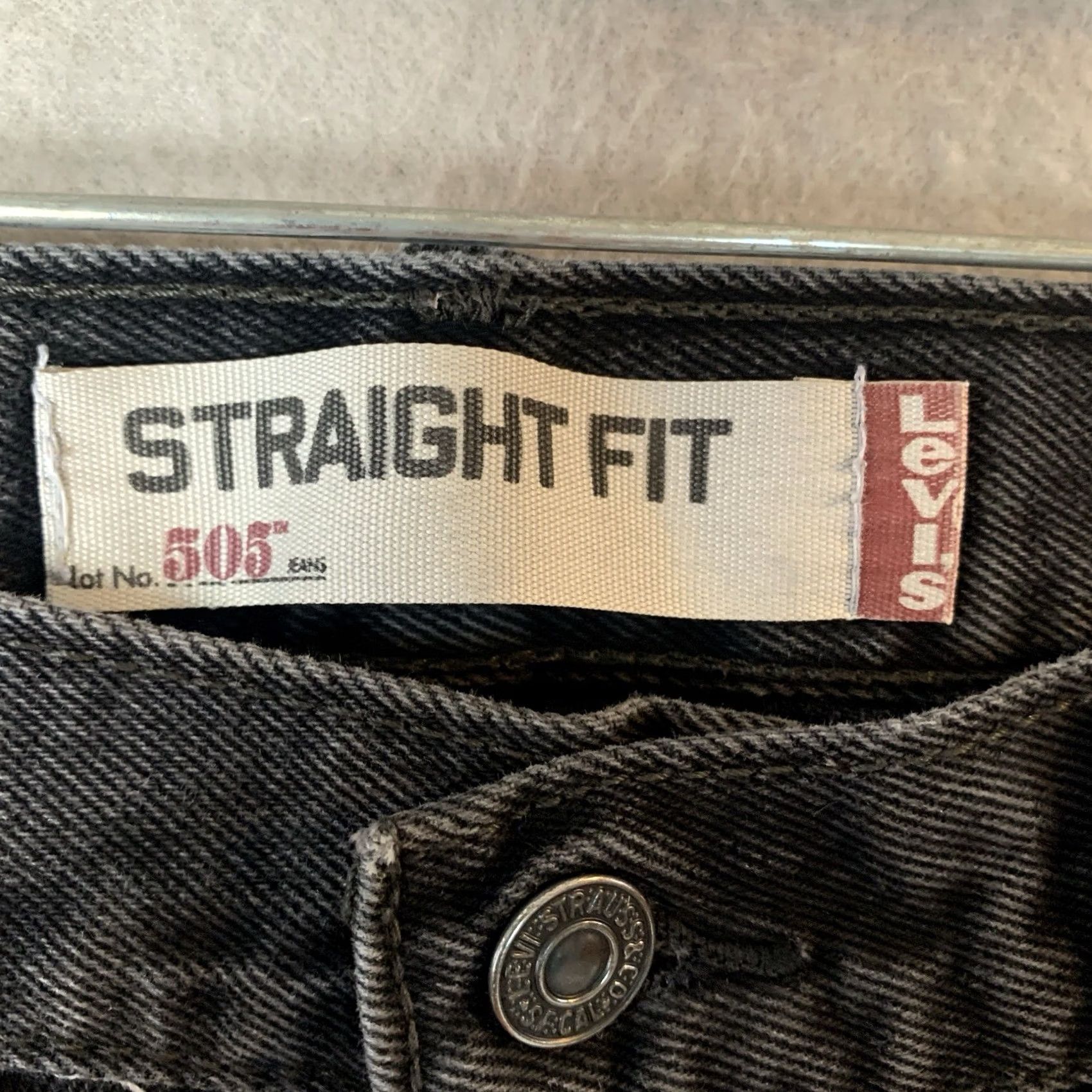 Levi's Levi's 505 Jeans Mens 34X32 Black Denim Straight Fit 5-Pocket Regular Waist Old School Cowboy Rock Grunge Punk 80s Casual Sportswear Size US 34 / EU 50 - 3 Thumbnail