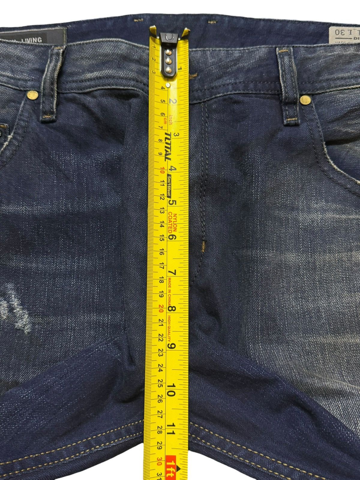 Diesel Vintage 90s Diesel Industry Mud Wash Faded Distress Sashiko Size US 33 - 11 Thumbnail