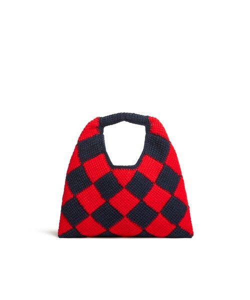 Marni o1f1d3z0725 Size: OS / Diamond Geometric-Bag in Navy/Red Size ONE SIZE - 3 Thumbnail