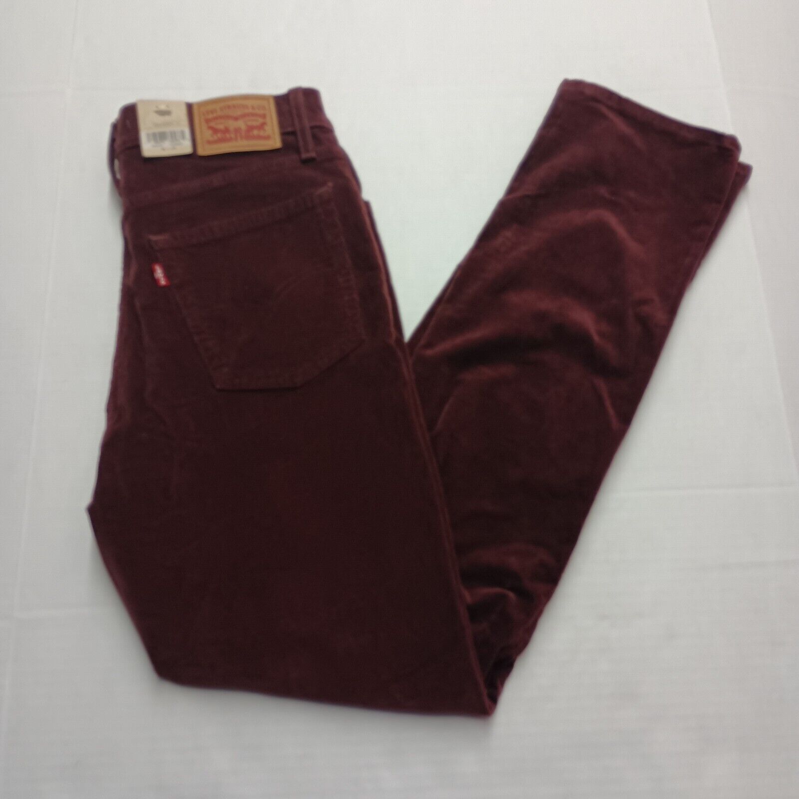 Levi's Levi's 724 High-Rise Slim Straight Jeans 8M 29x32 Burgundy Size 29" - 1 Thumbnail