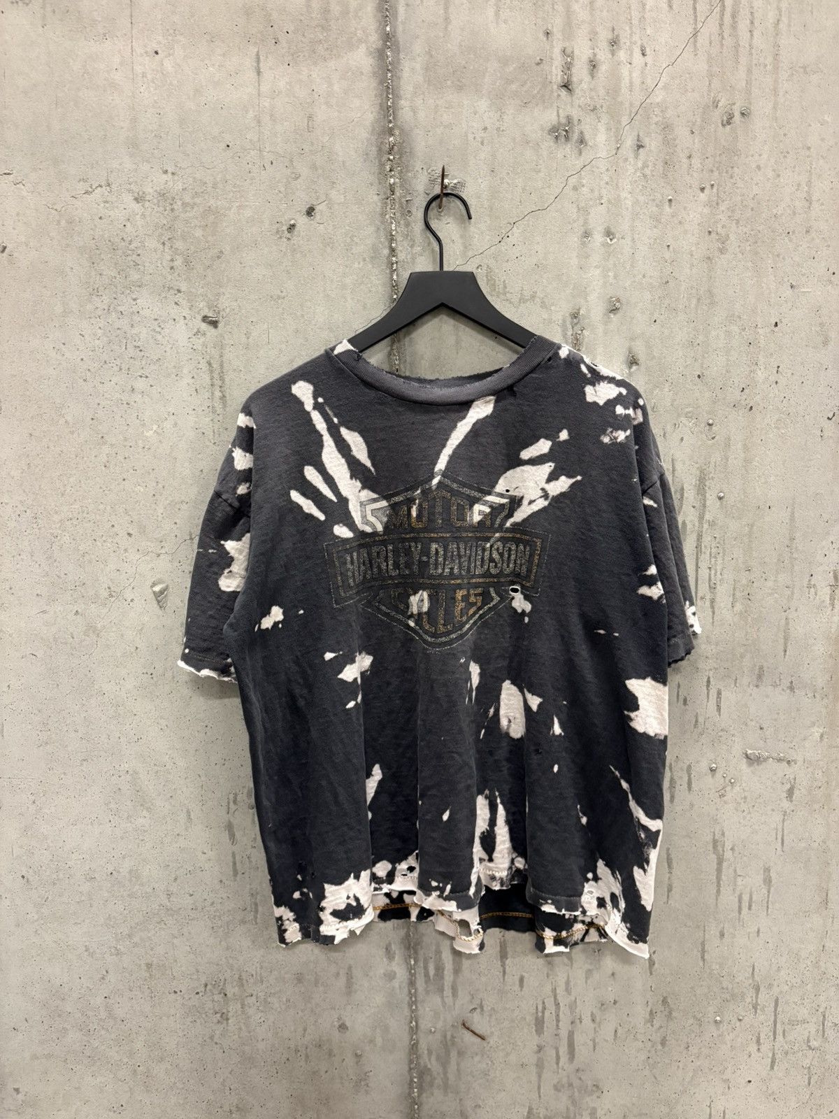 Harley Davidson Vintage Harley Dye Shirt Faded Thrashed Grunge Boxy Band Size US XL / EU 56 / 4 - 1 Thumbnail