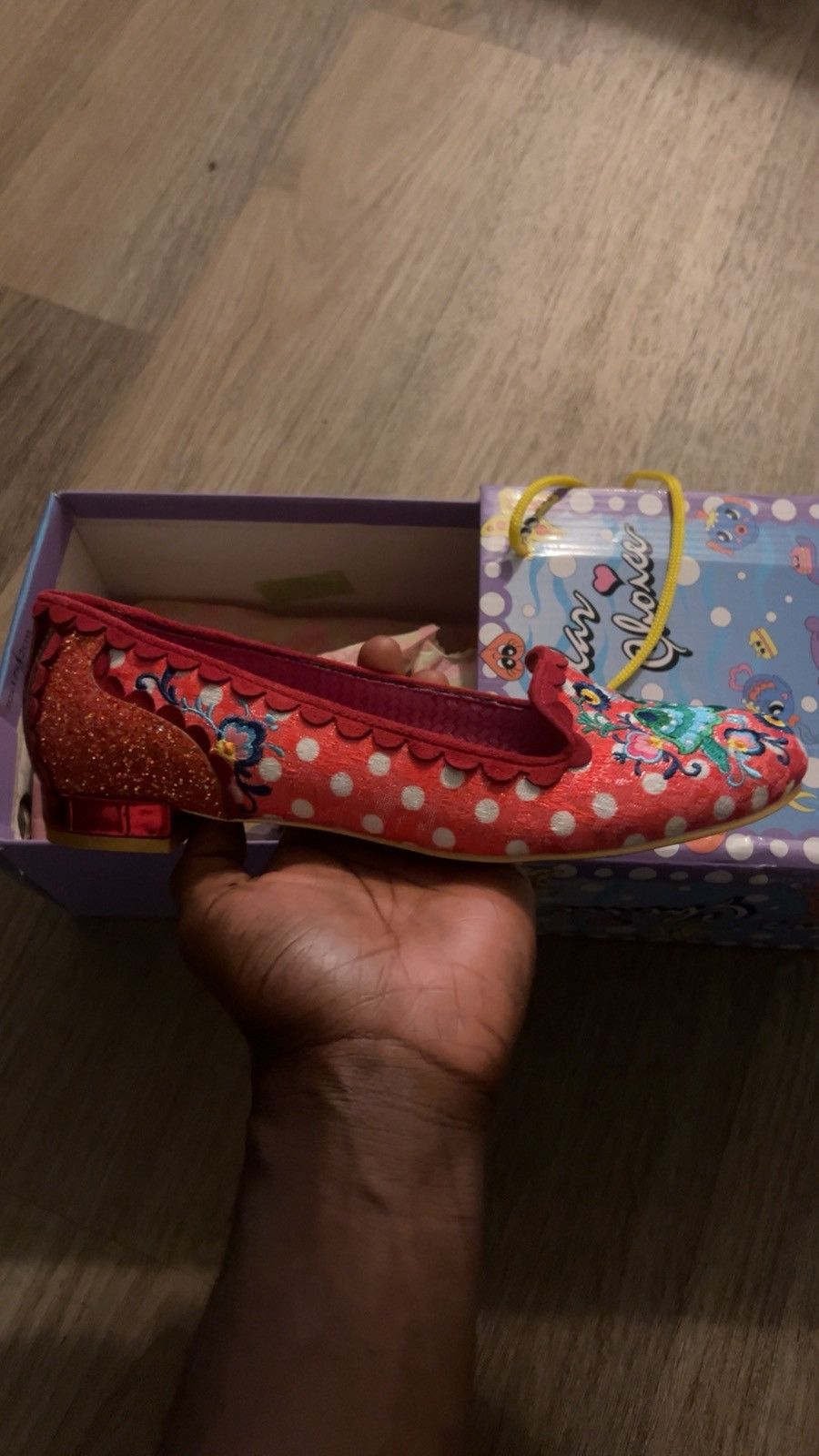 Other Irregular Choice Oh Darling Embroidered Flats Red Size US 9 / IT 39 - 1 Thumbnail