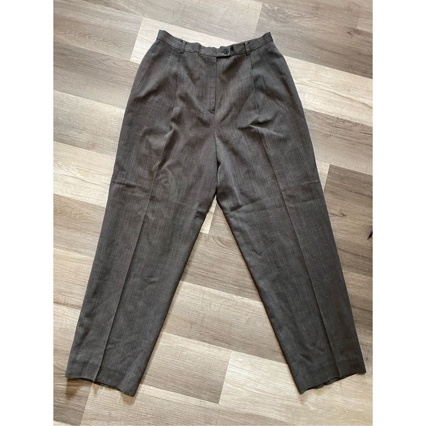 Lafayette 148 Lafayette 148 New York *CHECK BRUSHED WOOL GATES Straight PA Size 34" / US 12 / IT 48 - 3 Thumbnail