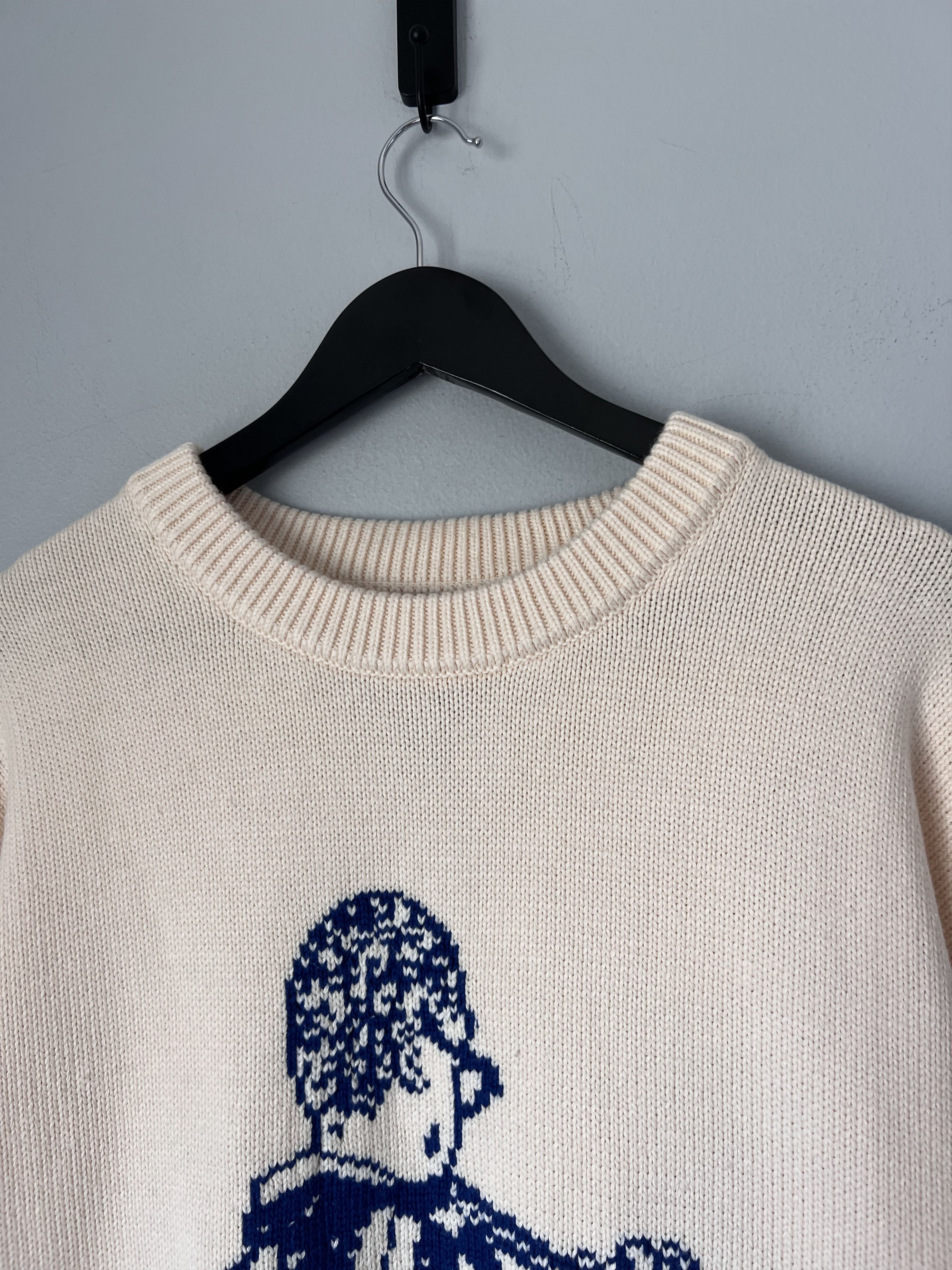 KidSuper Kidsuper Records Knit Sweater in Cream Size US XL / EU 56 / 4 - 2 Thumbnail