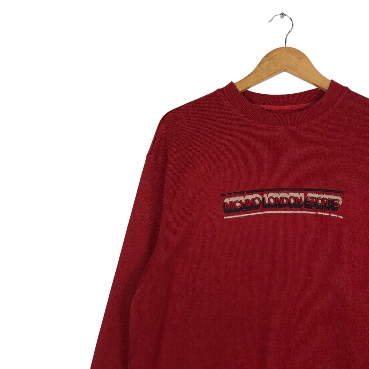 Japanese Brand × Michiko Koshino London Michiko London Sports Red Maroon Sweatshirt Small Size US S / EU 44-46 / 1 - 6 Thumbnail