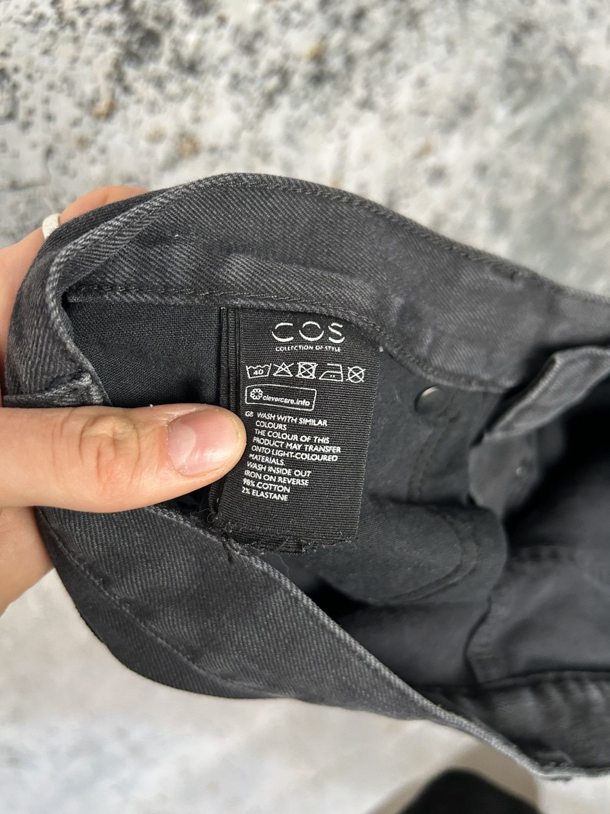 Cos COS Mid Rise Slim Fit Tapered Leg Black Jeans Avant Garde Size US 30 / EU 46 - 7 Thumbnail