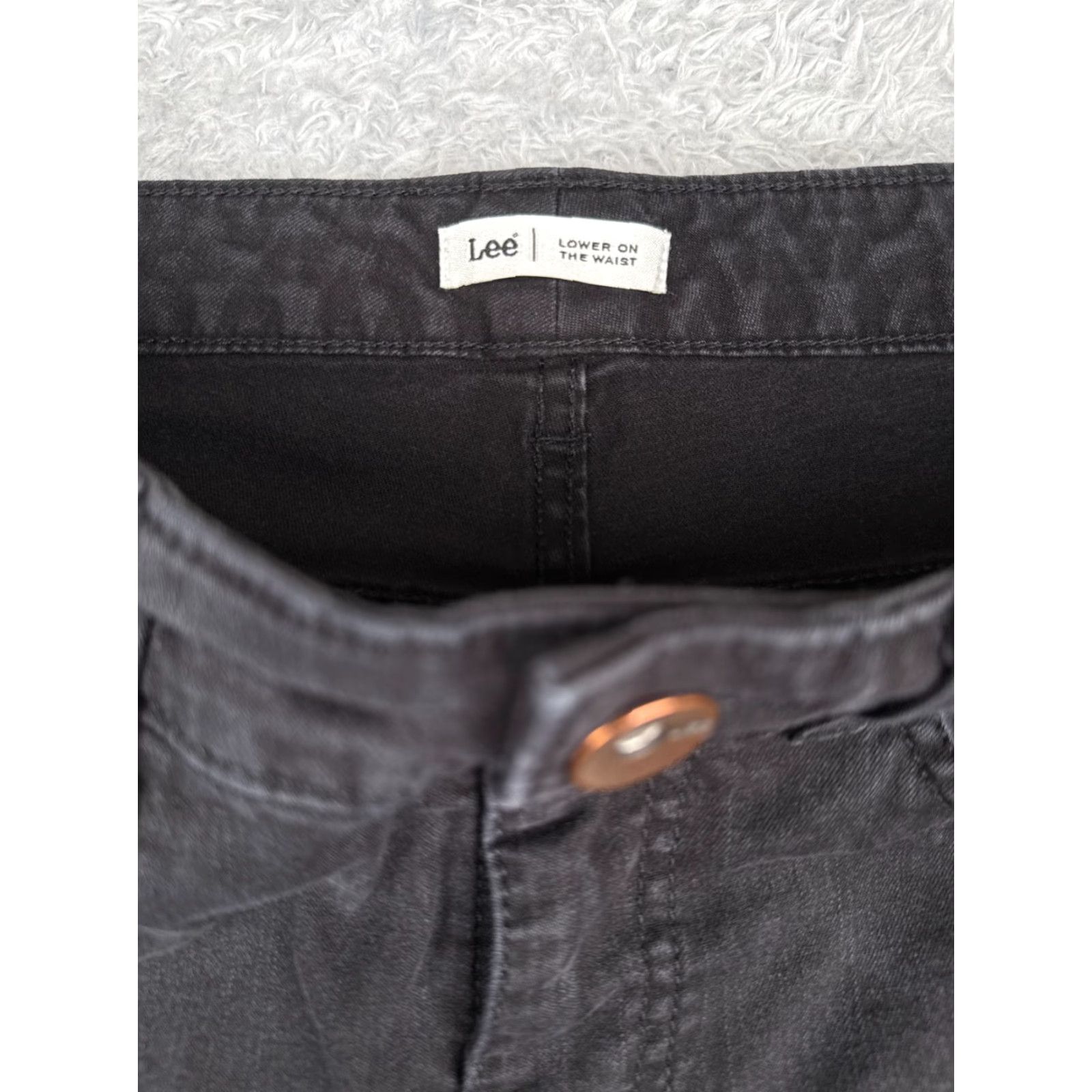 Lee VINTAGE Lee Women's Jeans Bootcut 30x31 Mid Rise Black Cotton Blend Rock Style Size 32" / US 10 / IT 46 - 6 Thumbnail