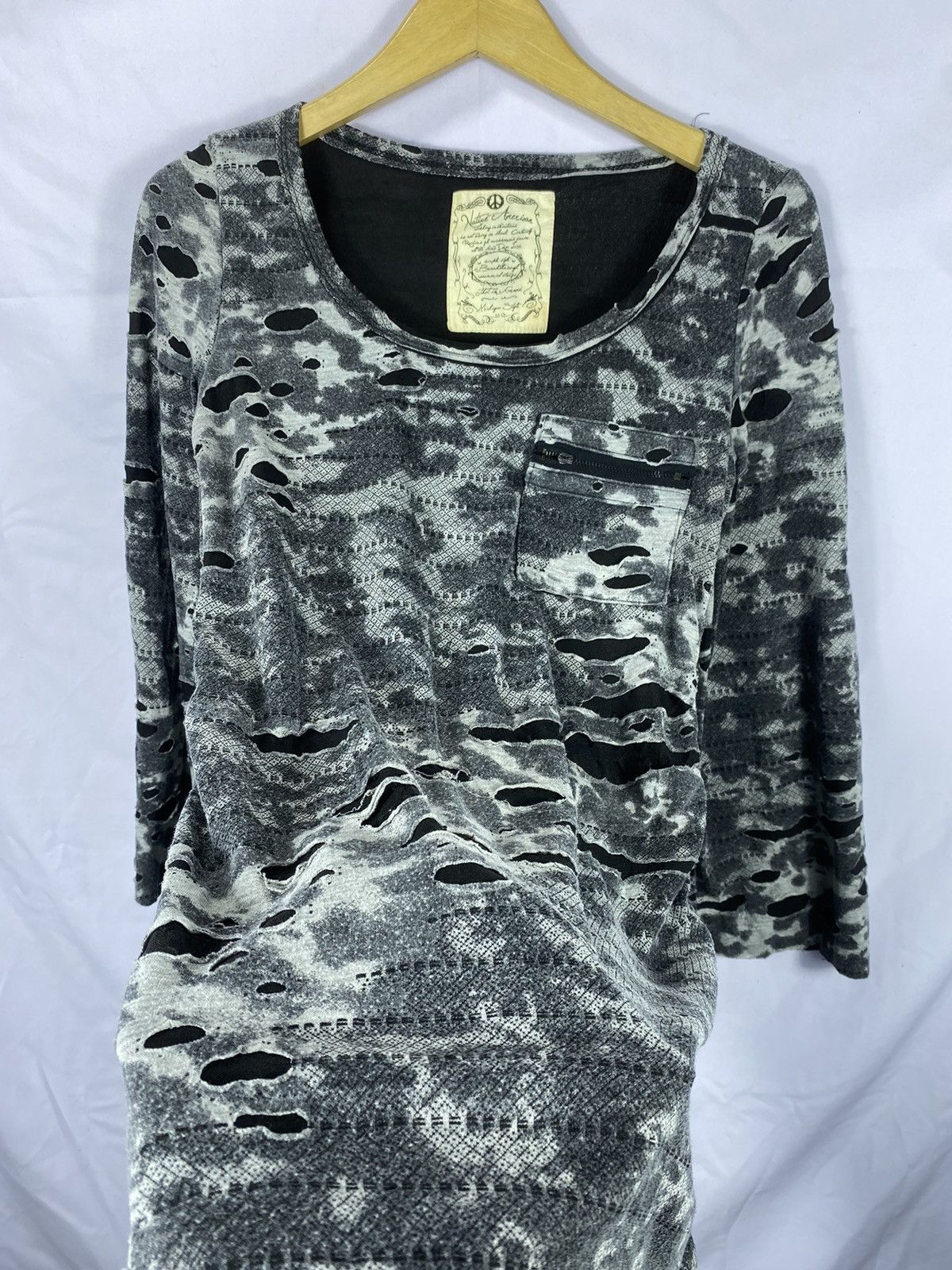 If Six Was Nine SICK DISTRESSED GRUNGE GOTHIC PUNK LONG SLEVEE Size US M / EU 48-50 / 2 - 3 Thumbnail