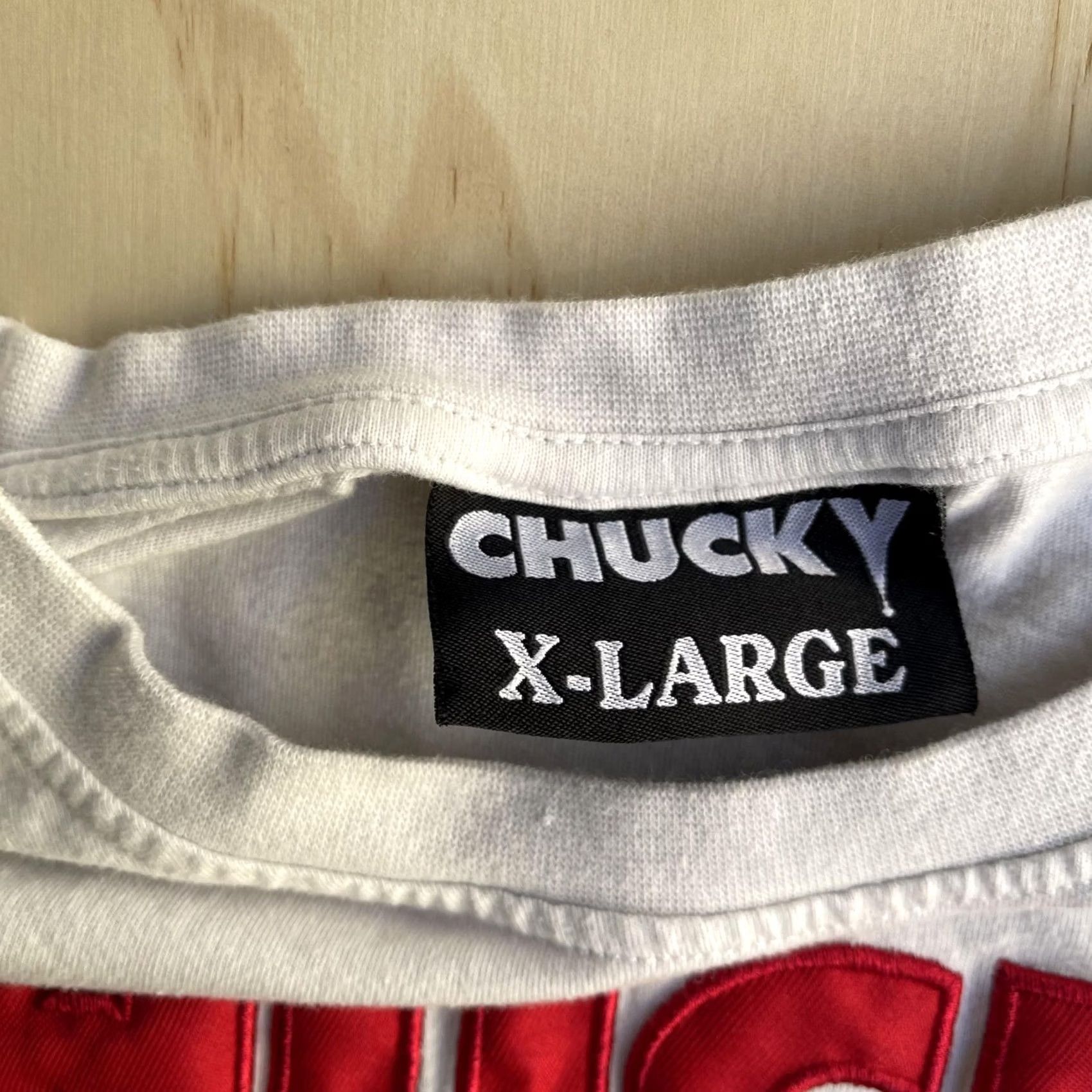 Vintage Chucky Shirt Mens XL White Horror Halloween Graphic Tee T-Shirt Size US XL / EU 56 / 4 - 4 Thumbnail