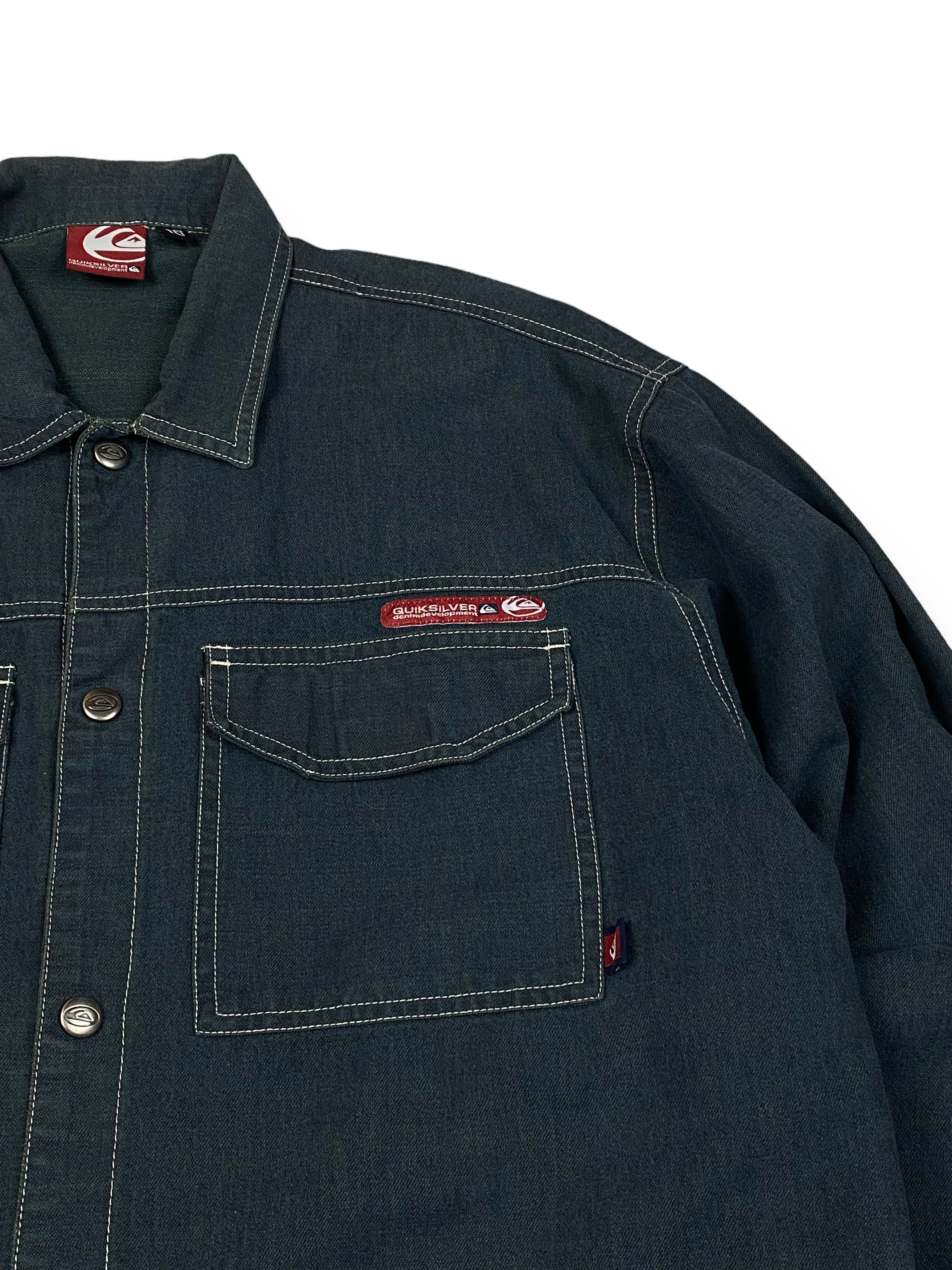 Jean Vintage QUICKSILVER Denim Overshirt Coach Jacket Y2k M771 Size US M / EU 48-50 / 2 - 4 Thumbnail