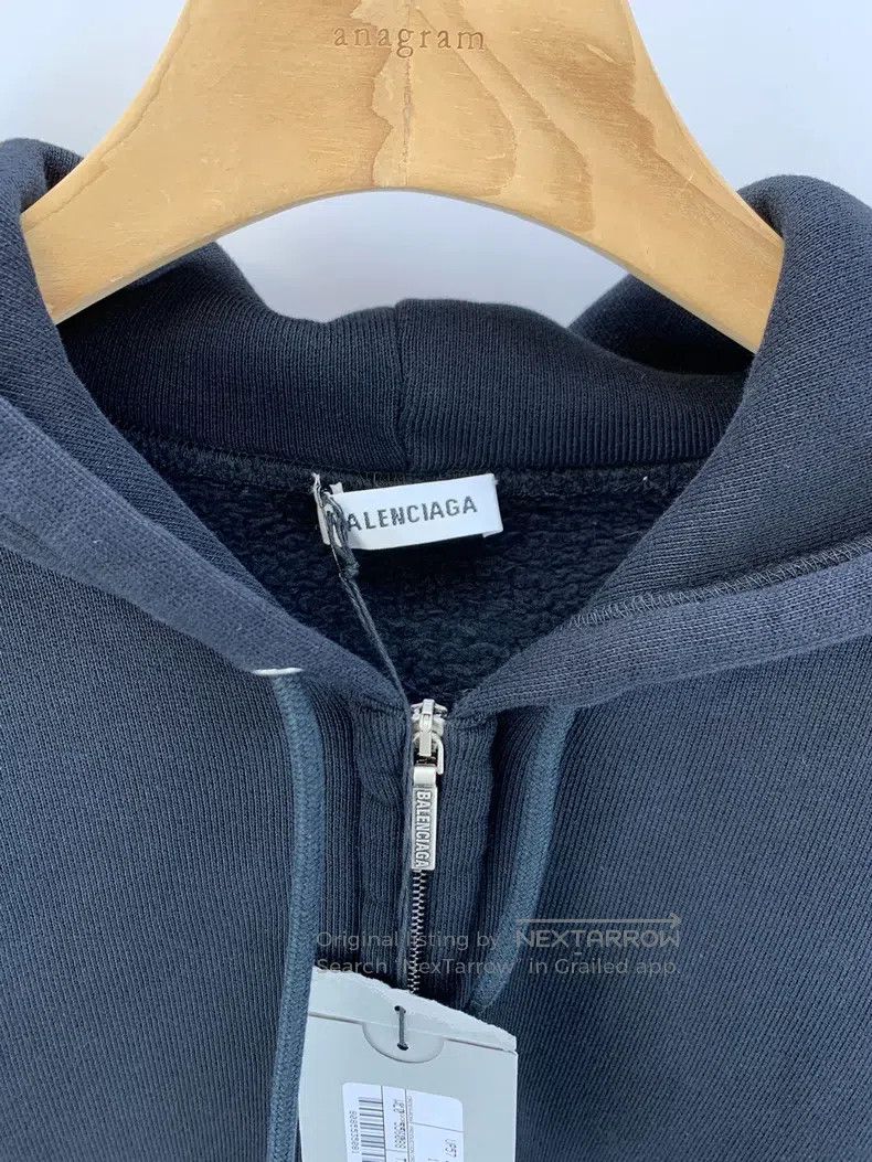 Balenciaga Balenciaga Letter Printed Hooded Zip-Up Long Sleeve Hoodie Size S / US 4 / IT 40 - 3 Thumbnail